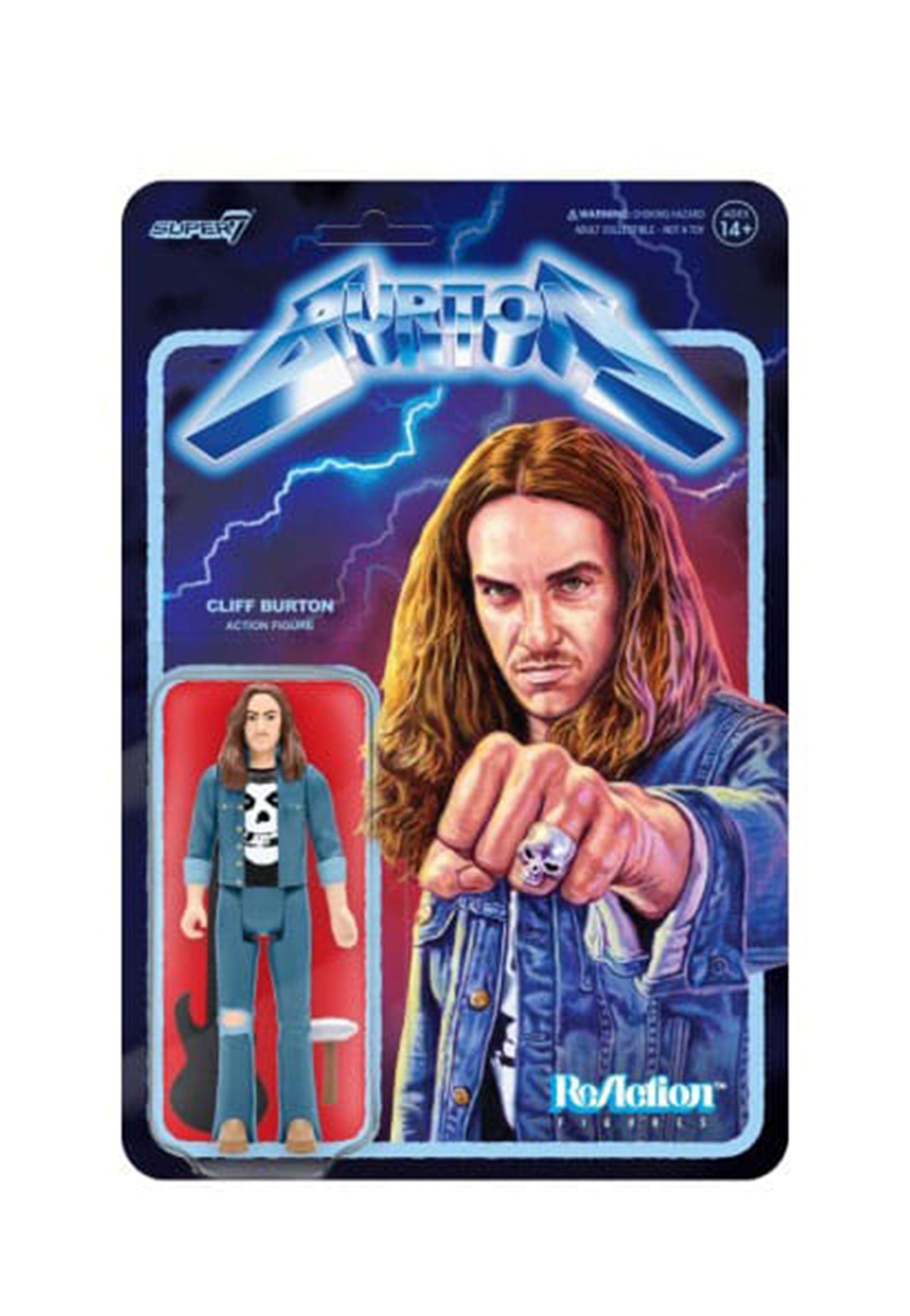 Metallica - Cliff Burton ReAction - Figure Free Shipping Best