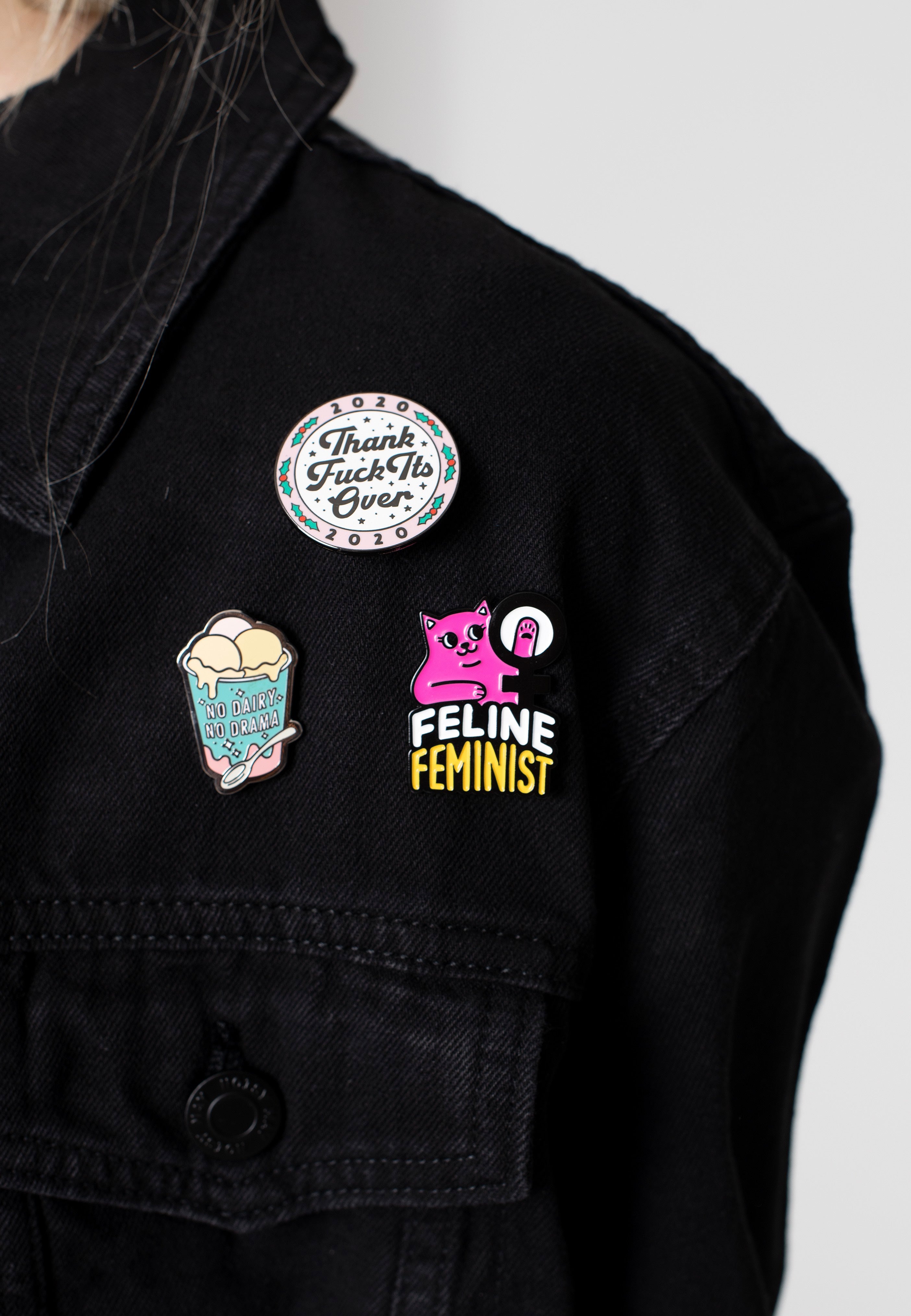 Punky Pins - Feline Feminist Soft Enamel - Pin Outlet Ebay