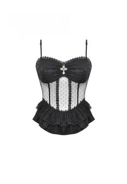 Dark In Love - Gothic Lace See Through Black - Top Free Shipping Top Quality