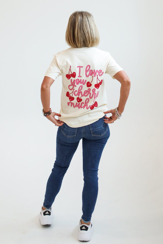 I Love You Cherry Much Ivory Comfort Color Graphic Tee Kalee Rogers X Pink Lily Online Online For Sale