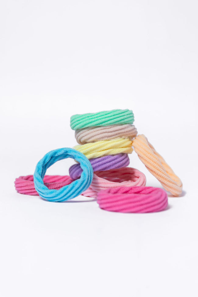 Rainbow Soft Hair Ties Set Free Shipping With Paypal