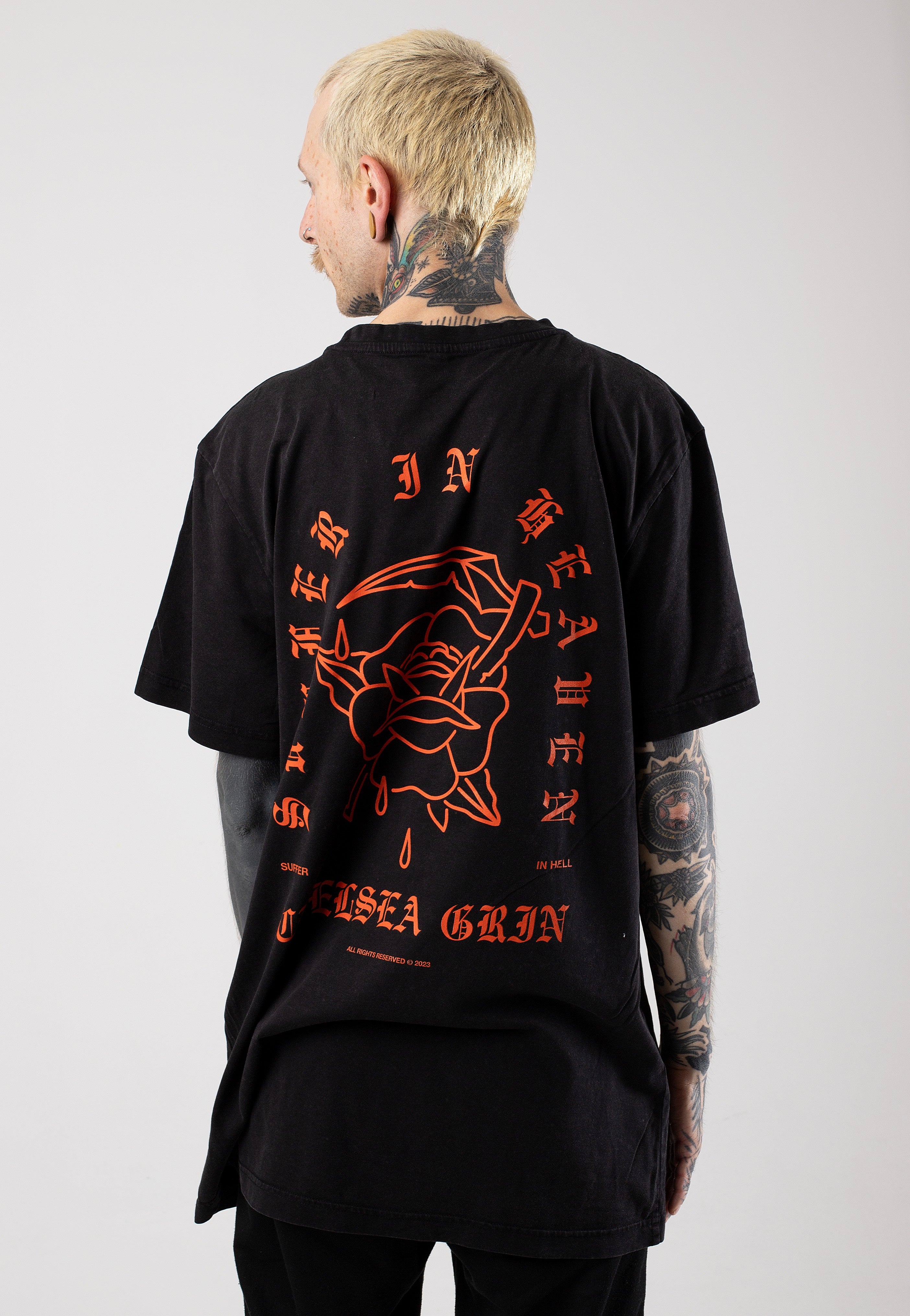 Chelsea Grin - Scythe Rose Grey/Darkgrey Tie Dye - T-Shirt Discount Choice