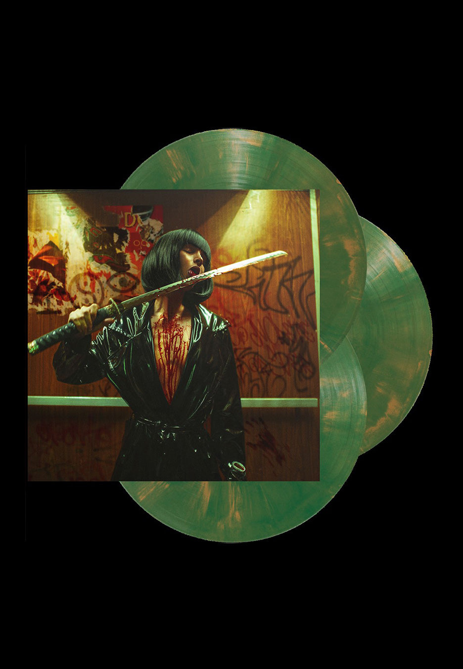 Bad Omens - Concrete Jungle [THE OST] Ltd. Green w/ Orange - Marbled 3 Vinyl Sale For Cheap