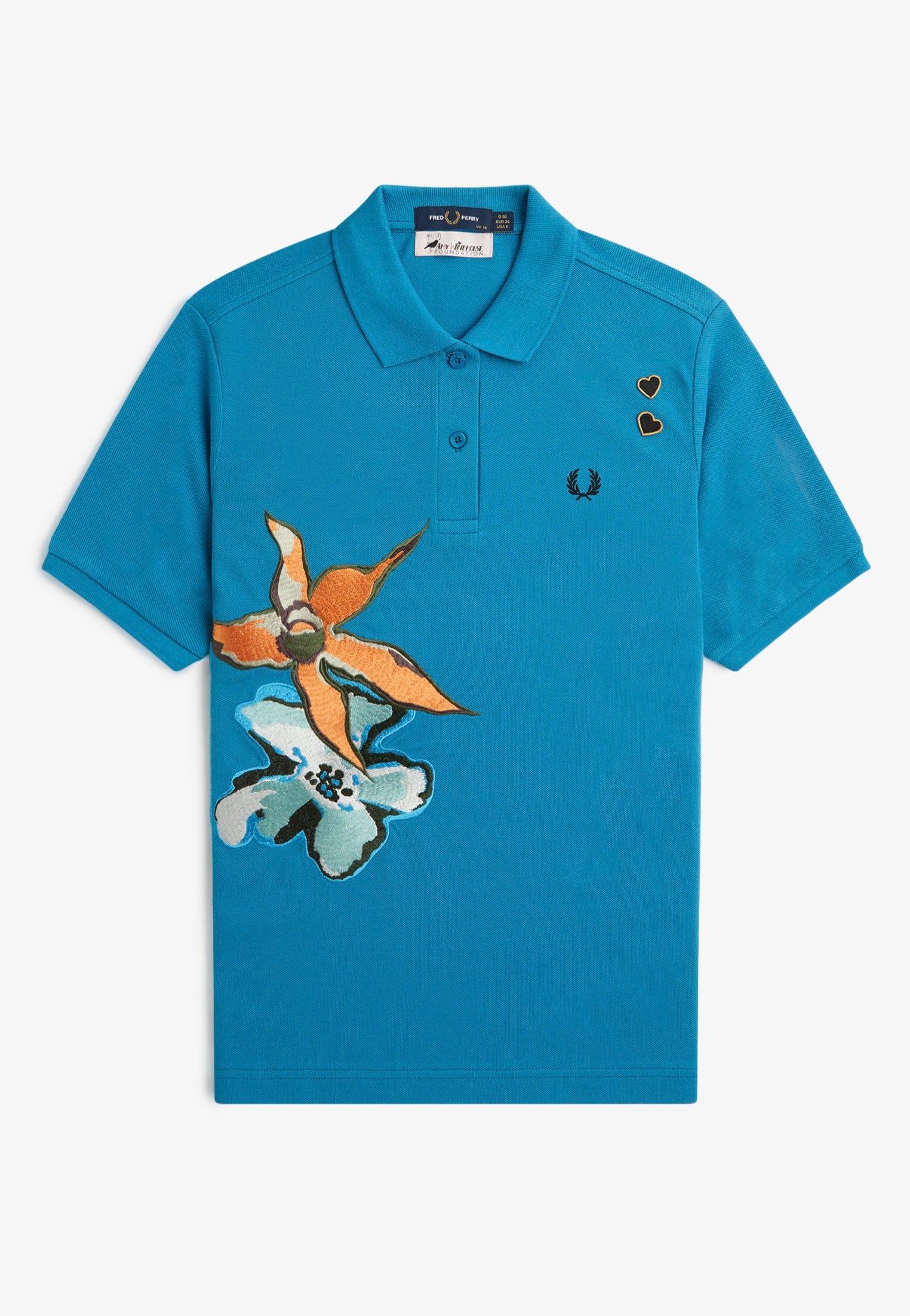 Fred Perry x Amy Winehouse - Embroidered Runaway Bay Ocean - Polo Store Sale