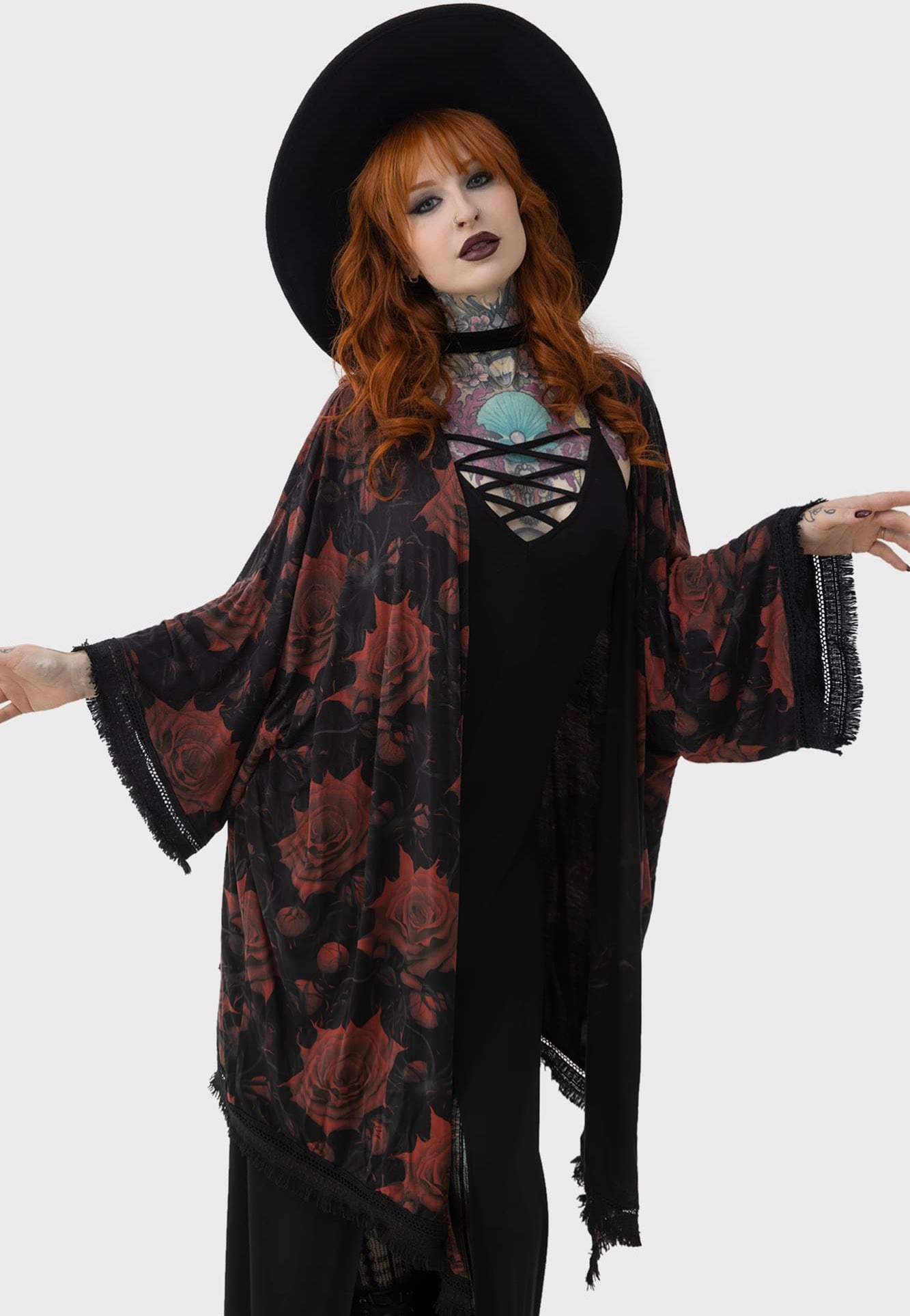 Killstar - Blood Rose Black/Red - Kimono Discount 2025 New