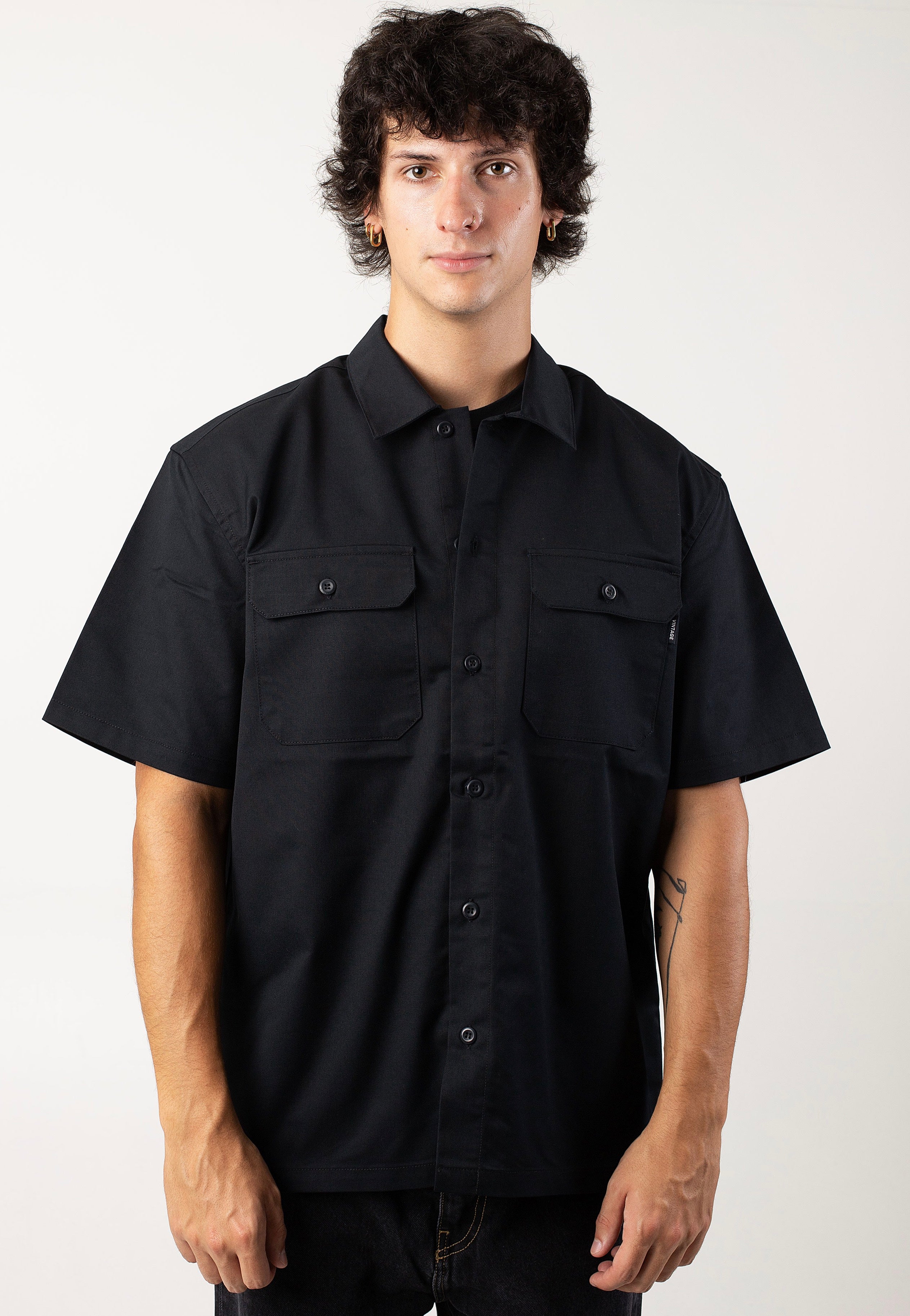 Vintage Industries - Dexter Black - Shirt Discount Manchester