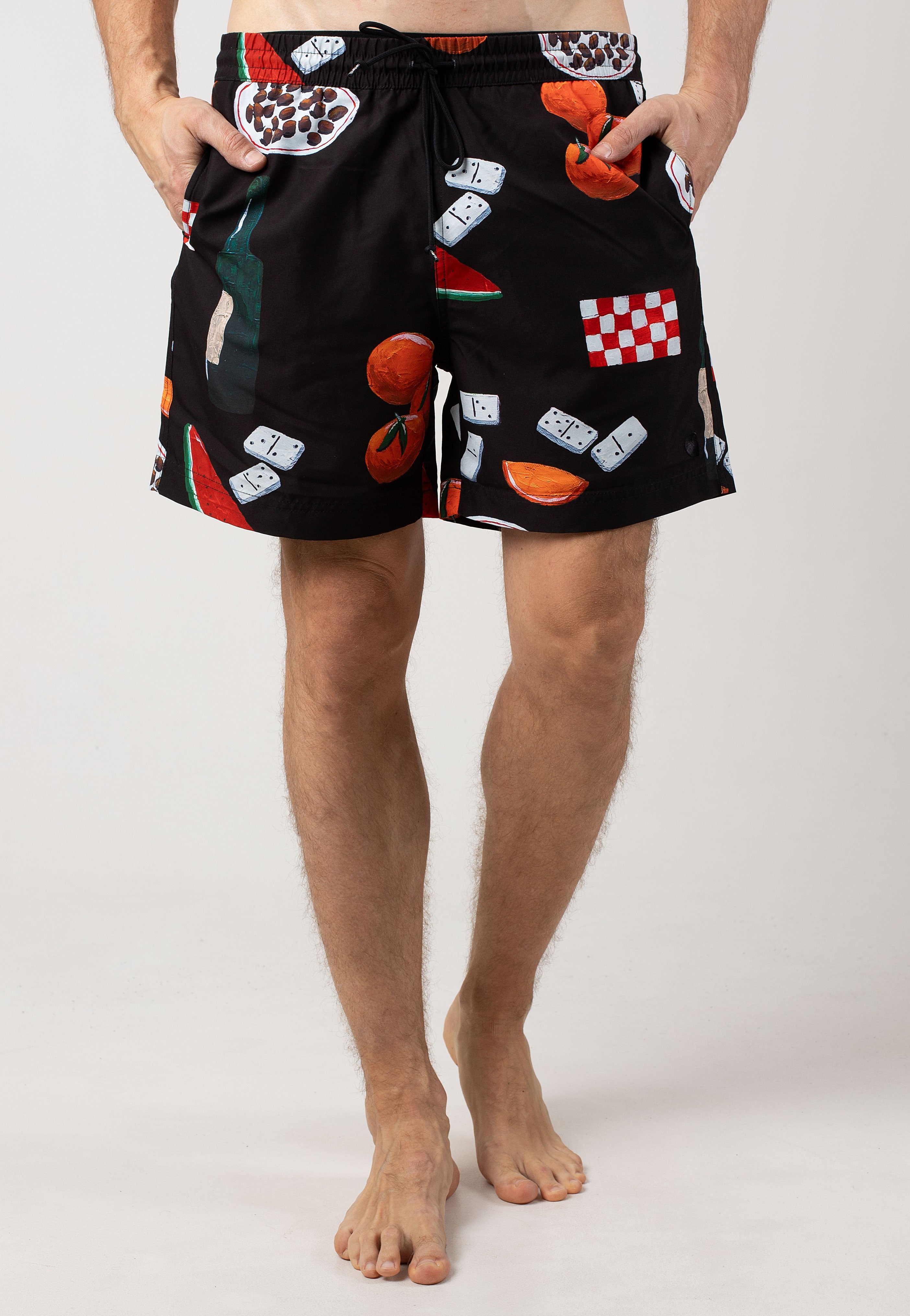 Carhartt WIP - Slater Swim Isis Maria Dinner Print/Black - Board Shorts Free Shipping 2025 New