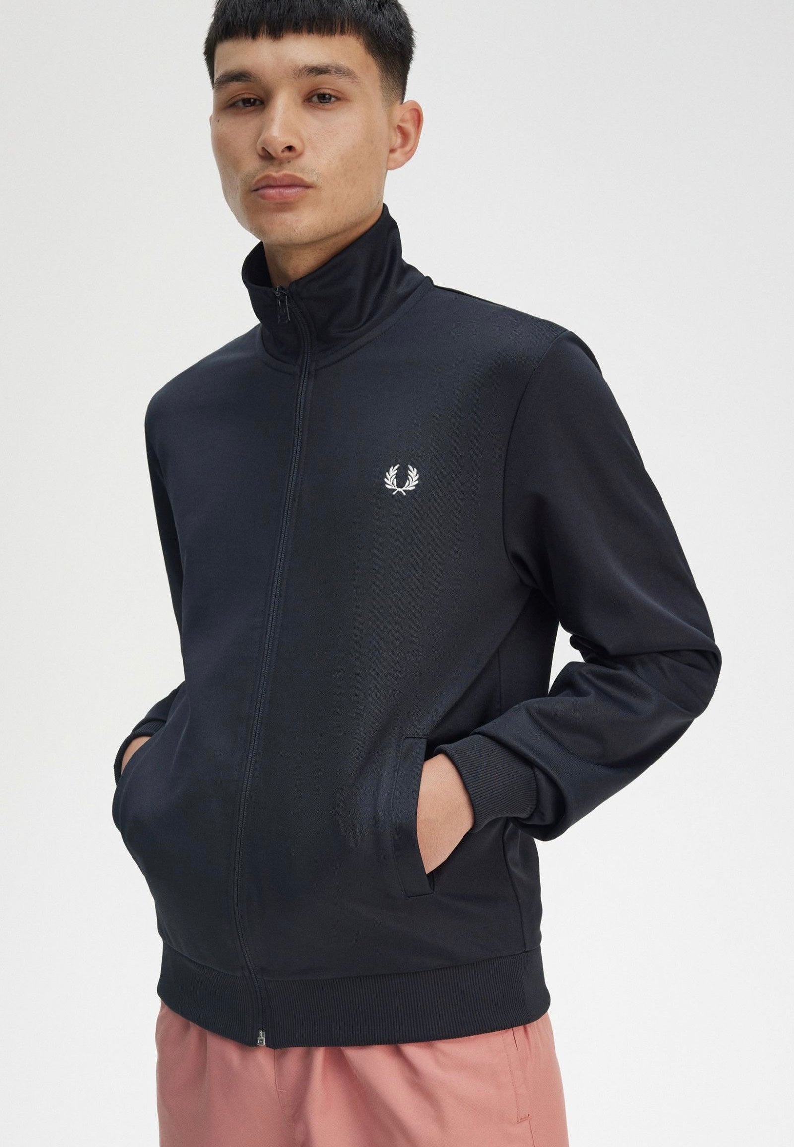 Fred Perry - Track Navy - Track Jacket Outlet Store Cheap Pice