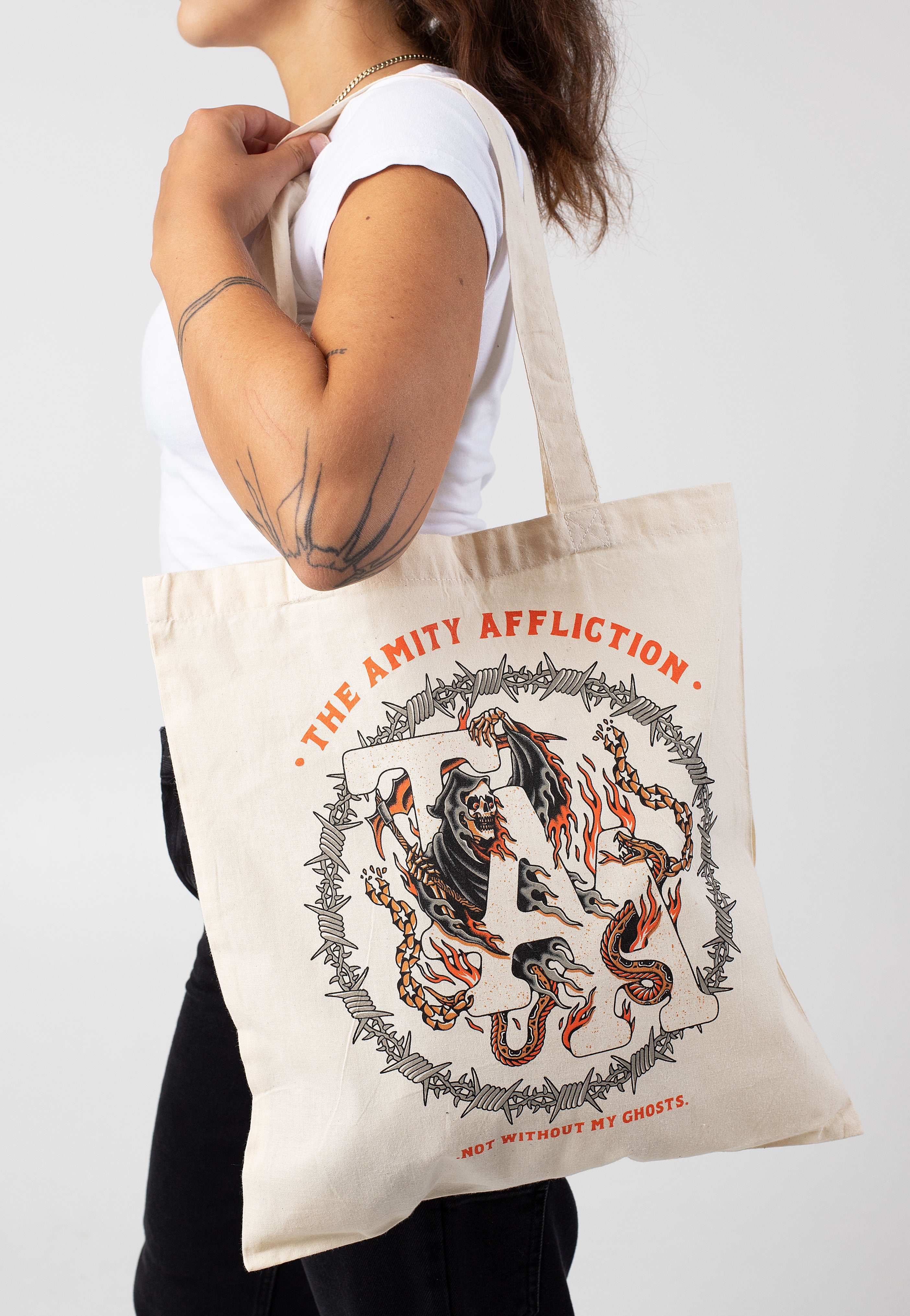 The Amity Affliction - Barbwire Reaper Natural - Tote Bag Discount Wide Range Of