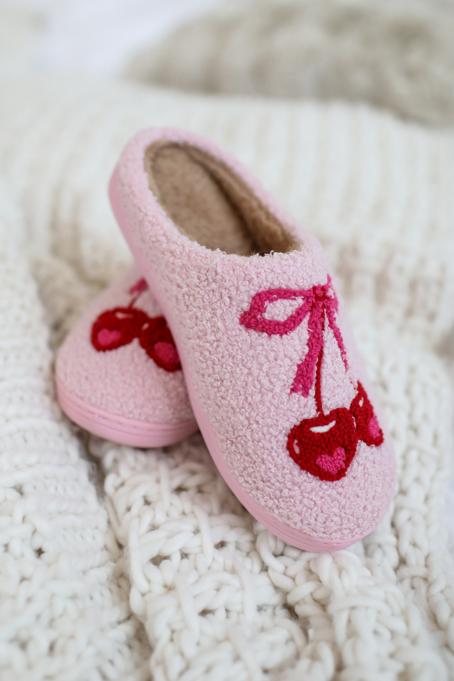 Cherry Bow Slippers Kalee Rogers X Pink Lily FINAL SALE Official Cheap Online