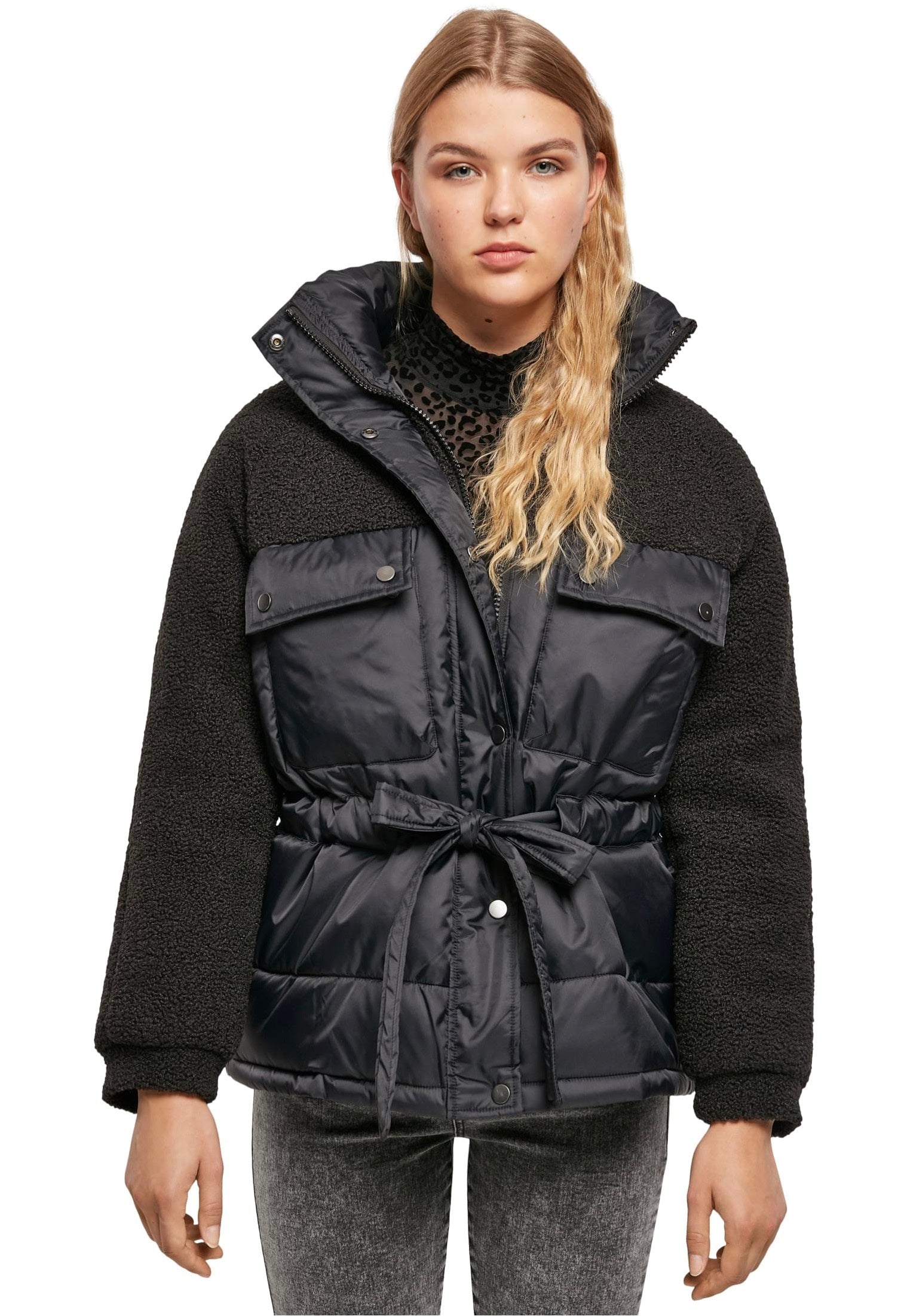 Urban Classics - Sherpa Mix Black - Jacket Clearance Classic