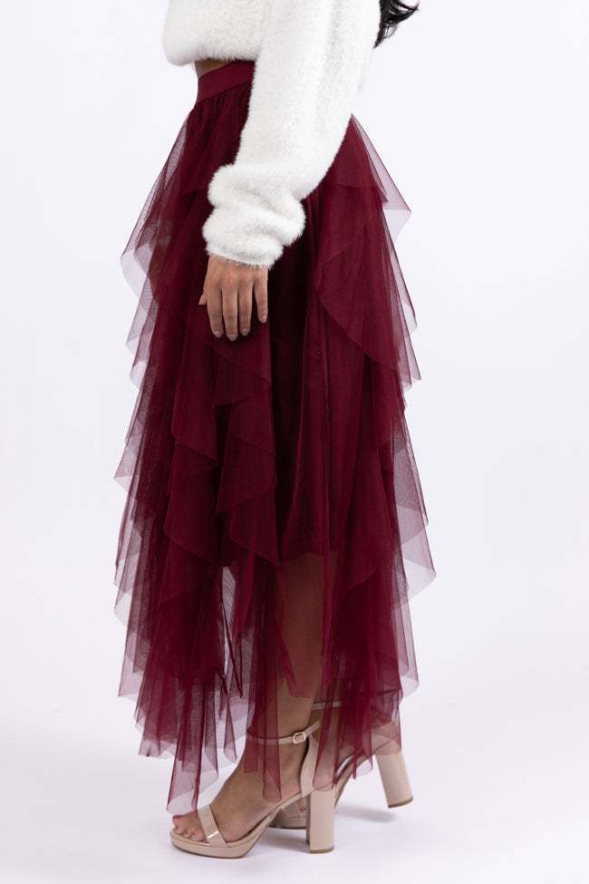 Magical Feeling Wine Tulle Maxi Skirt FINAL SALE Cheap Cost