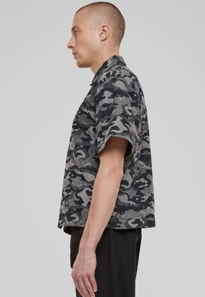 Urban Classics - Laser Printed Boxy Blacklasercamo - Shirt Sale Fast Delivery