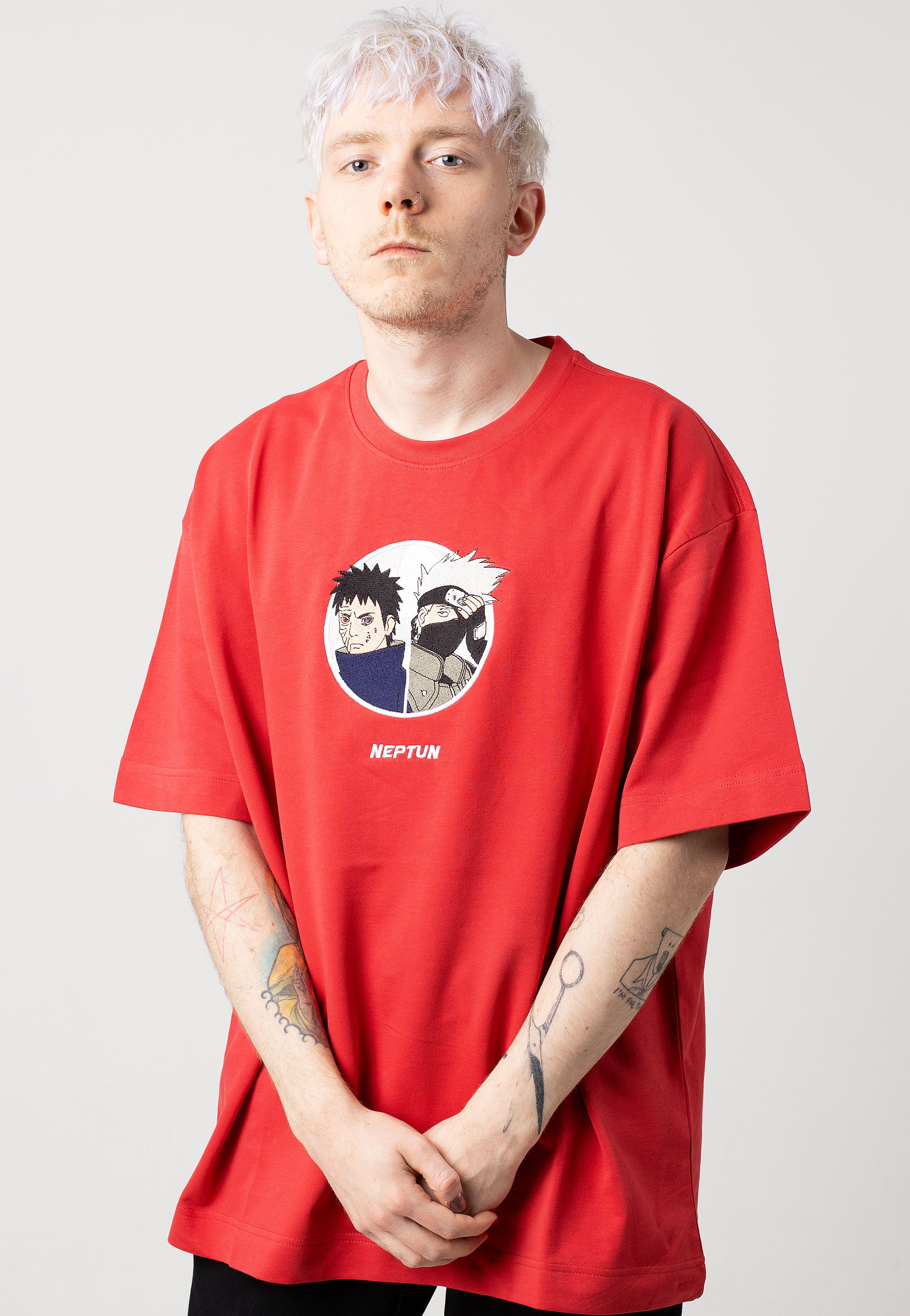 Neptun x Naruto - Kakashi & Obito Red - T-Shirt Outlet