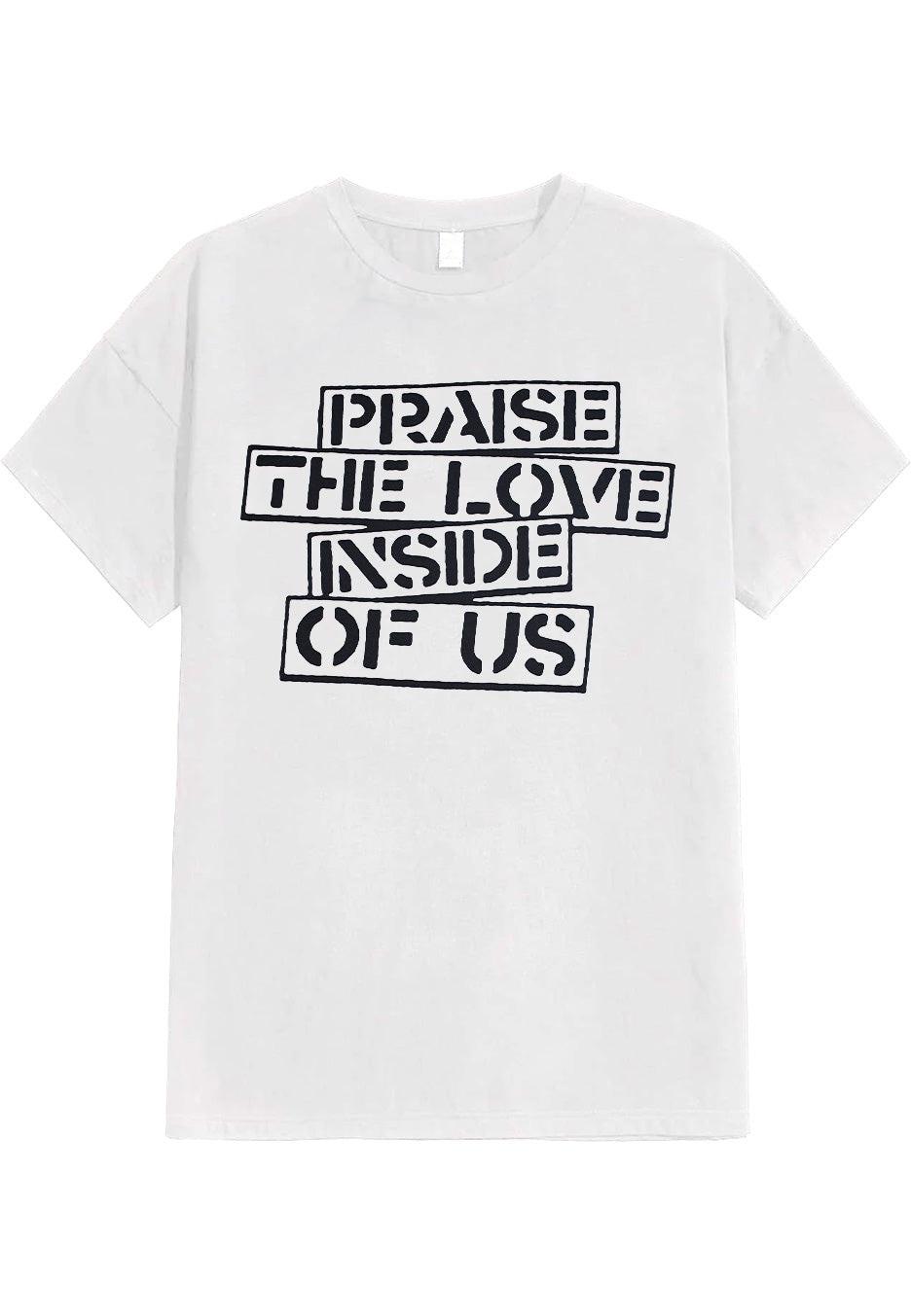 While She Sleeps - Praise The Love White - T-Shirt Shop Offer Online