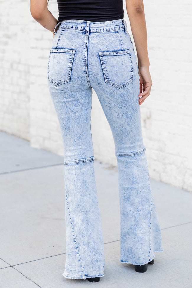 Caroline Acid Wash High Waisted Flare Jeans FINAL SALE Choice