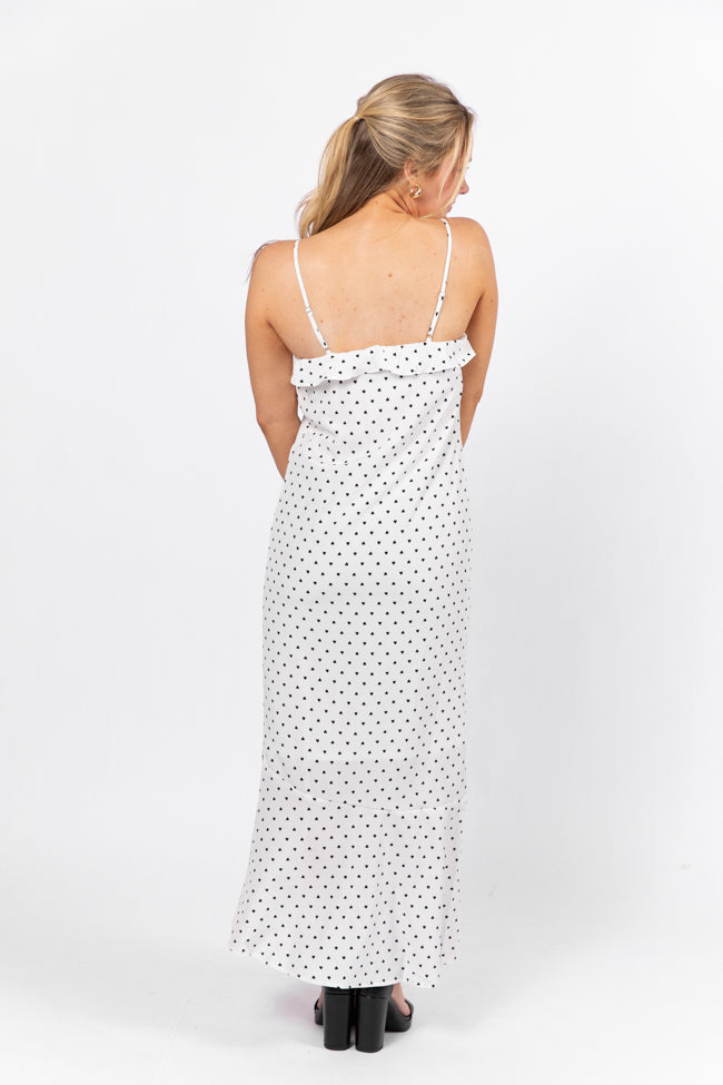 Hold Me Close To Your Heart Print Ivory Midi Dress FINAL SALE Clearance Geniue Stockist