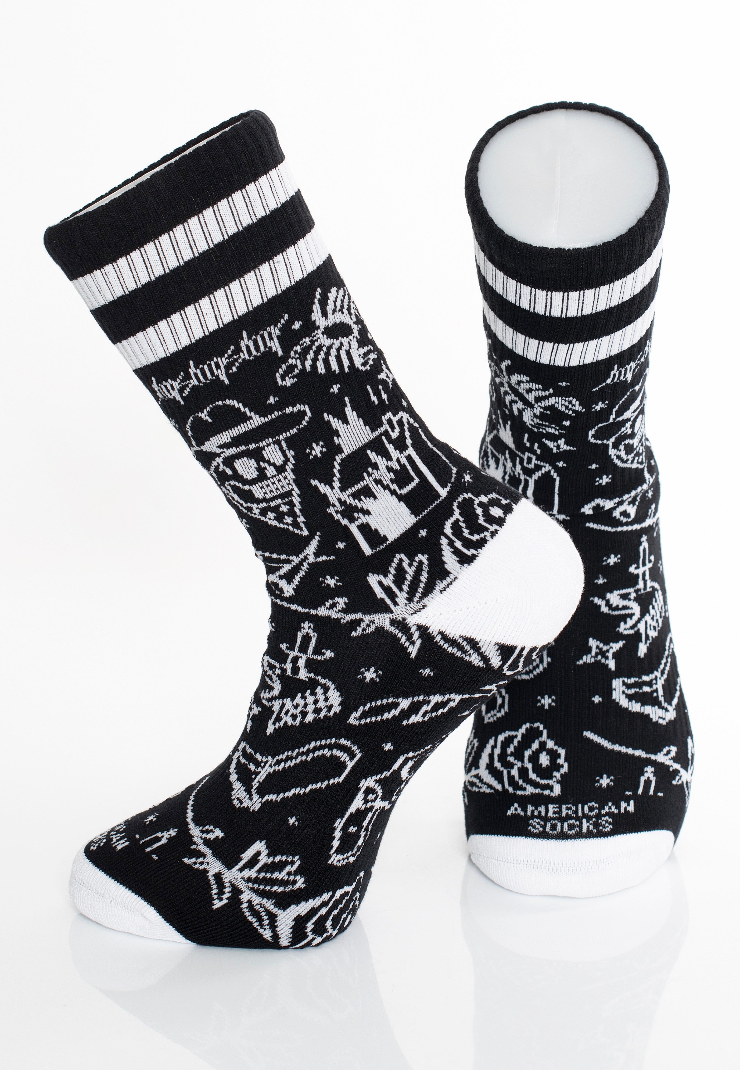 American Socks - Cowboy Mid High Black - Socks Free Shipping Outlet