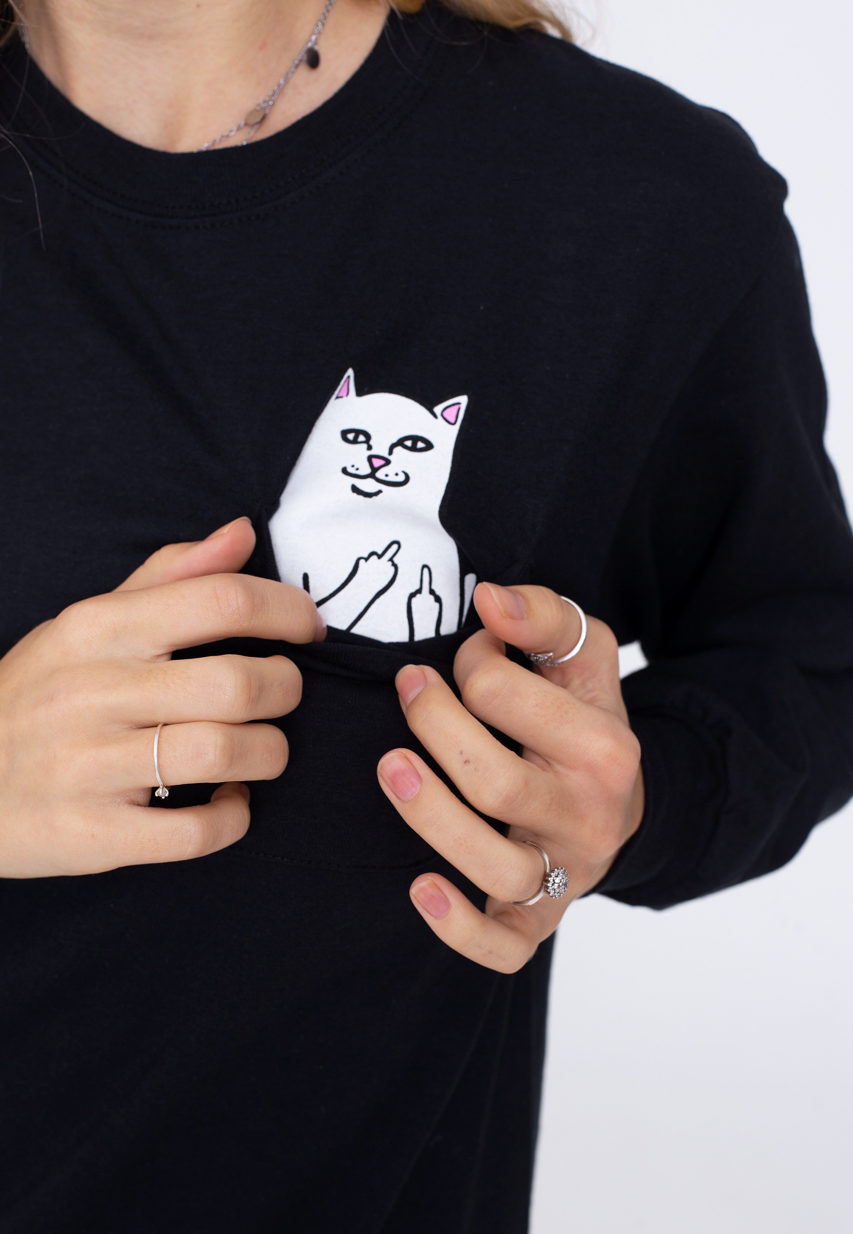 RIPNDIP - Lord Nermal Pocket Black - Longsleeve Cheap Sale Excellent