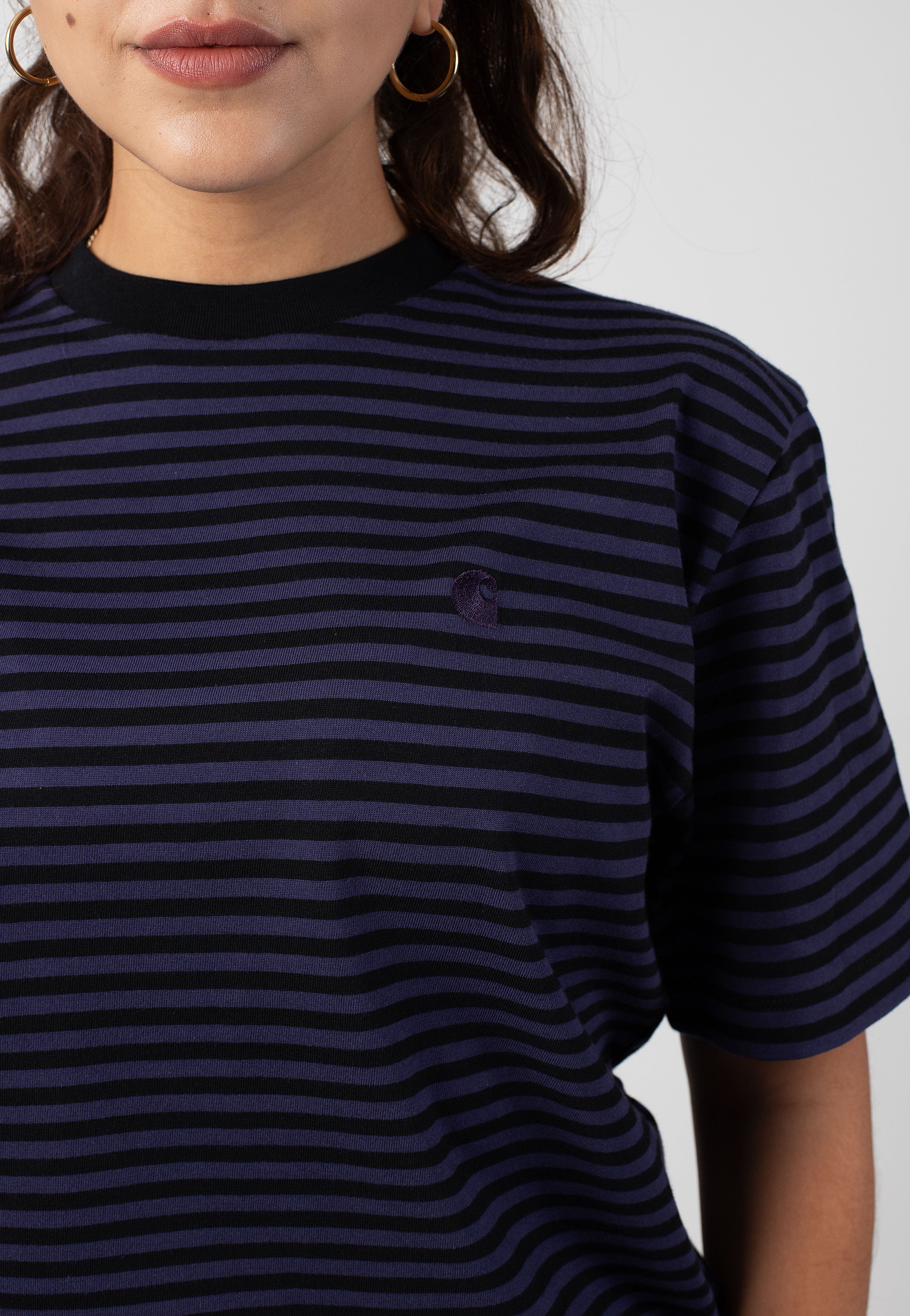 Carhartt WIP - W' Verner Stripe/Black/Aura - T-Shirt