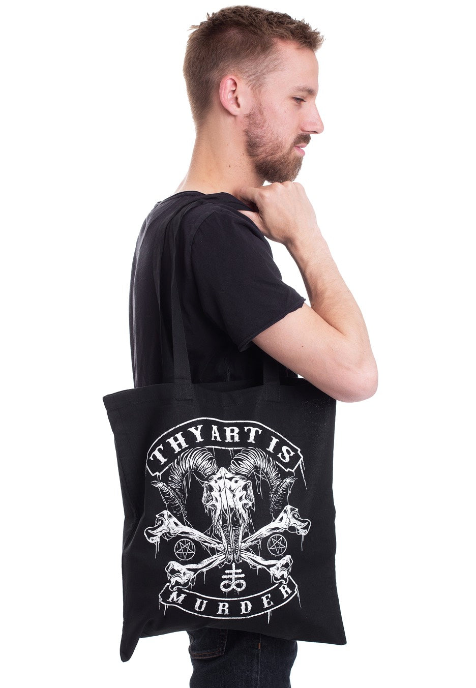 Thy Art Is Murder - Baphomet Skull - Tote Bag Discount Sast