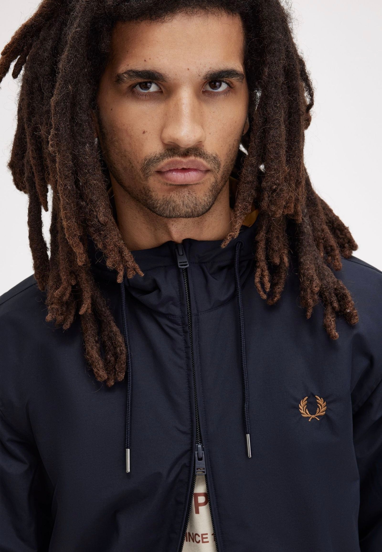 Fred Perry - The Hooded Brentham Navy - Jacket Order Cheap Pice