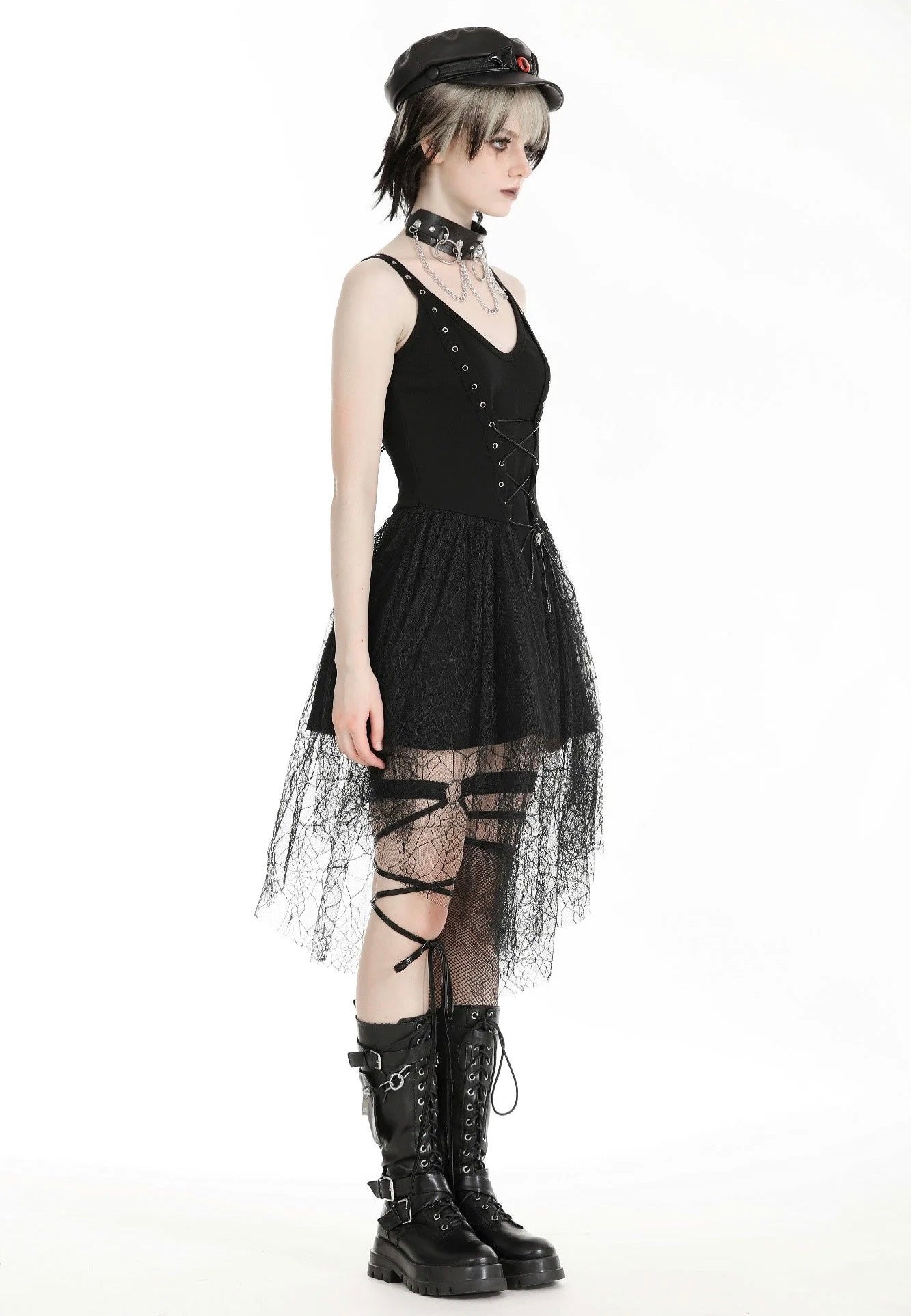 Dark In Love - Spider Web With Metal Pentagrams Black - Dress Buy Cheap Latest