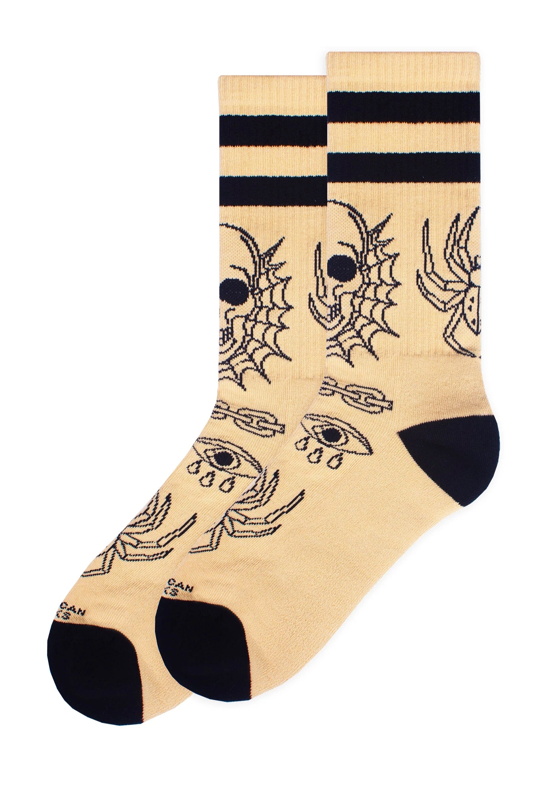 American Socks - Spider's Lair Mid High Beige - Socks