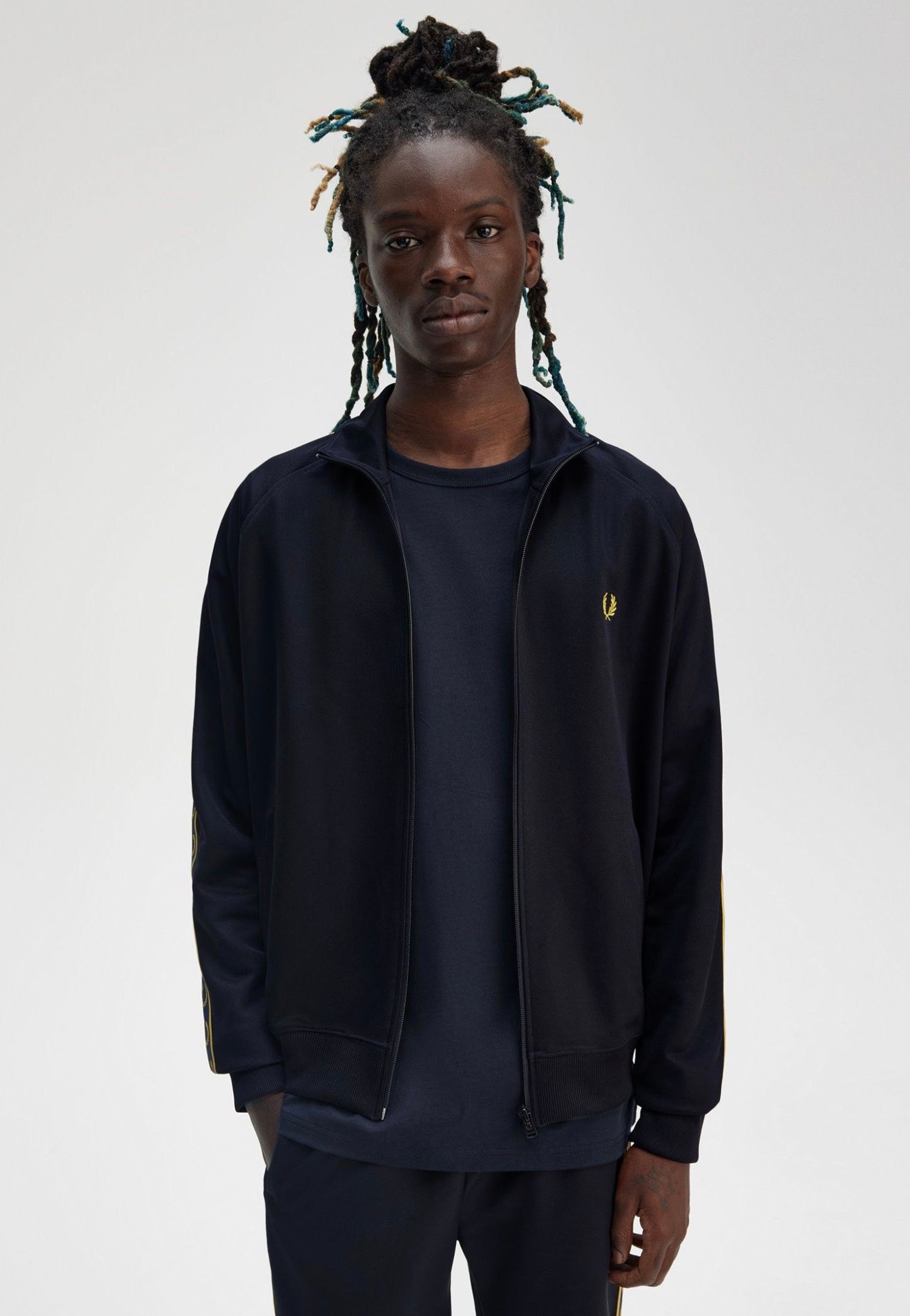 Fred Perry - Contrast Tape Navy/Honeycomb - Track Jacket Looking For