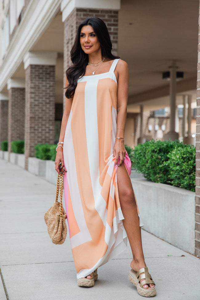 Hold You To It Colorblock Maxi Dress Outlet Choice