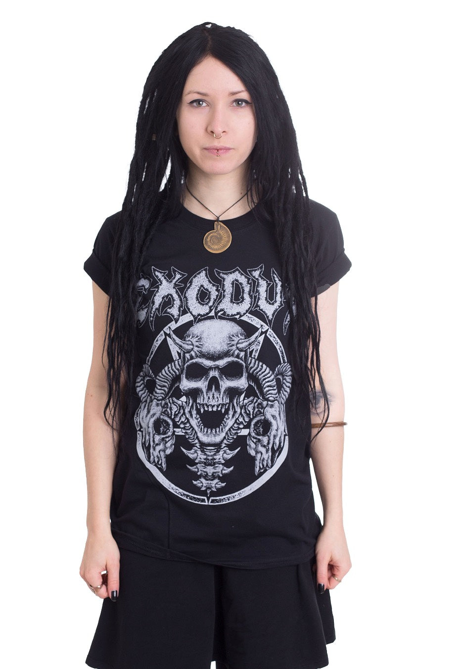 Exodus - Horns Skull - T-Shirt Cheap Sale With Mastercard