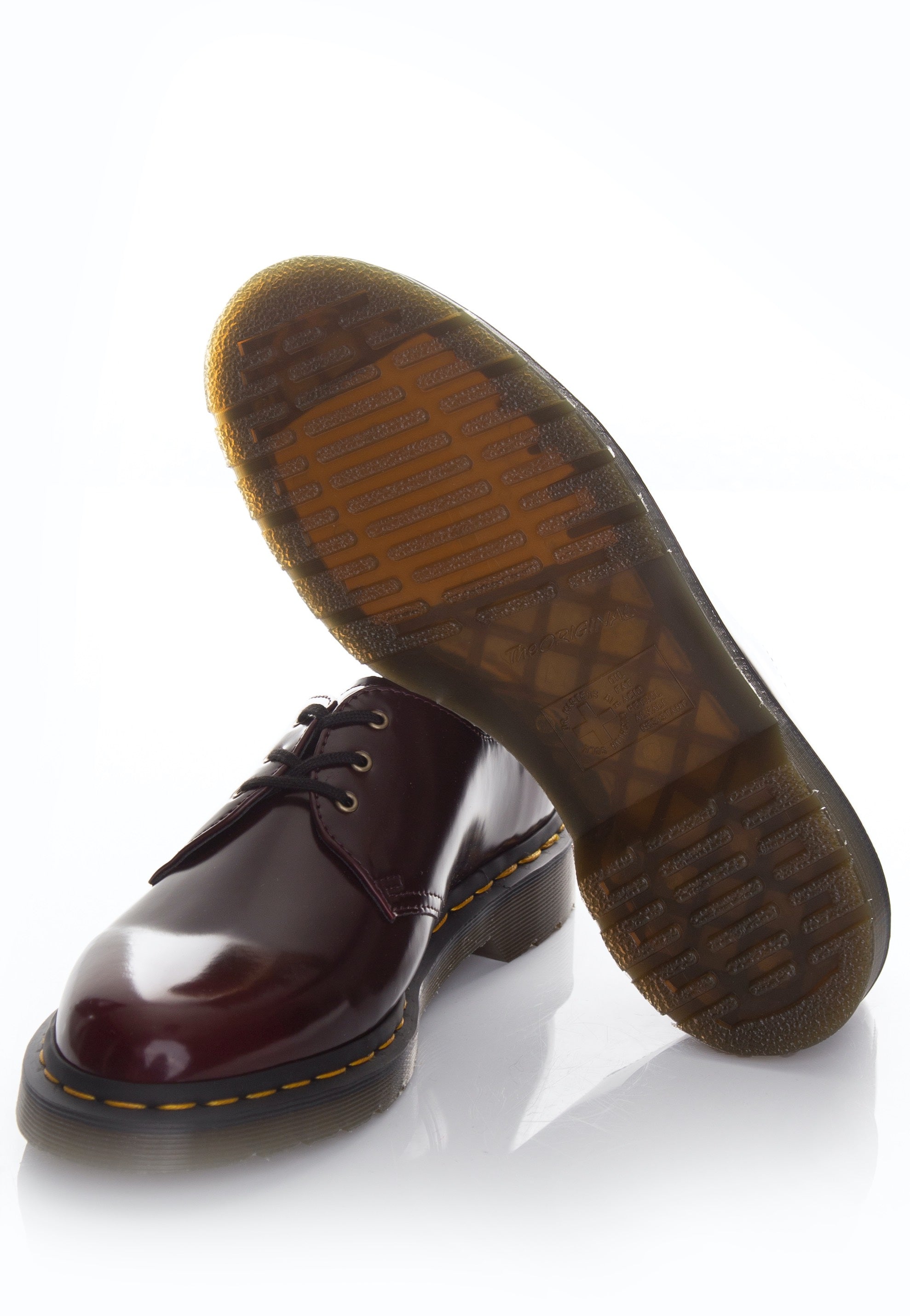 Dr. Martens - Vegan 1461 Cherry Red Oxford Rub Off - Shoes Clearance Clearance Store