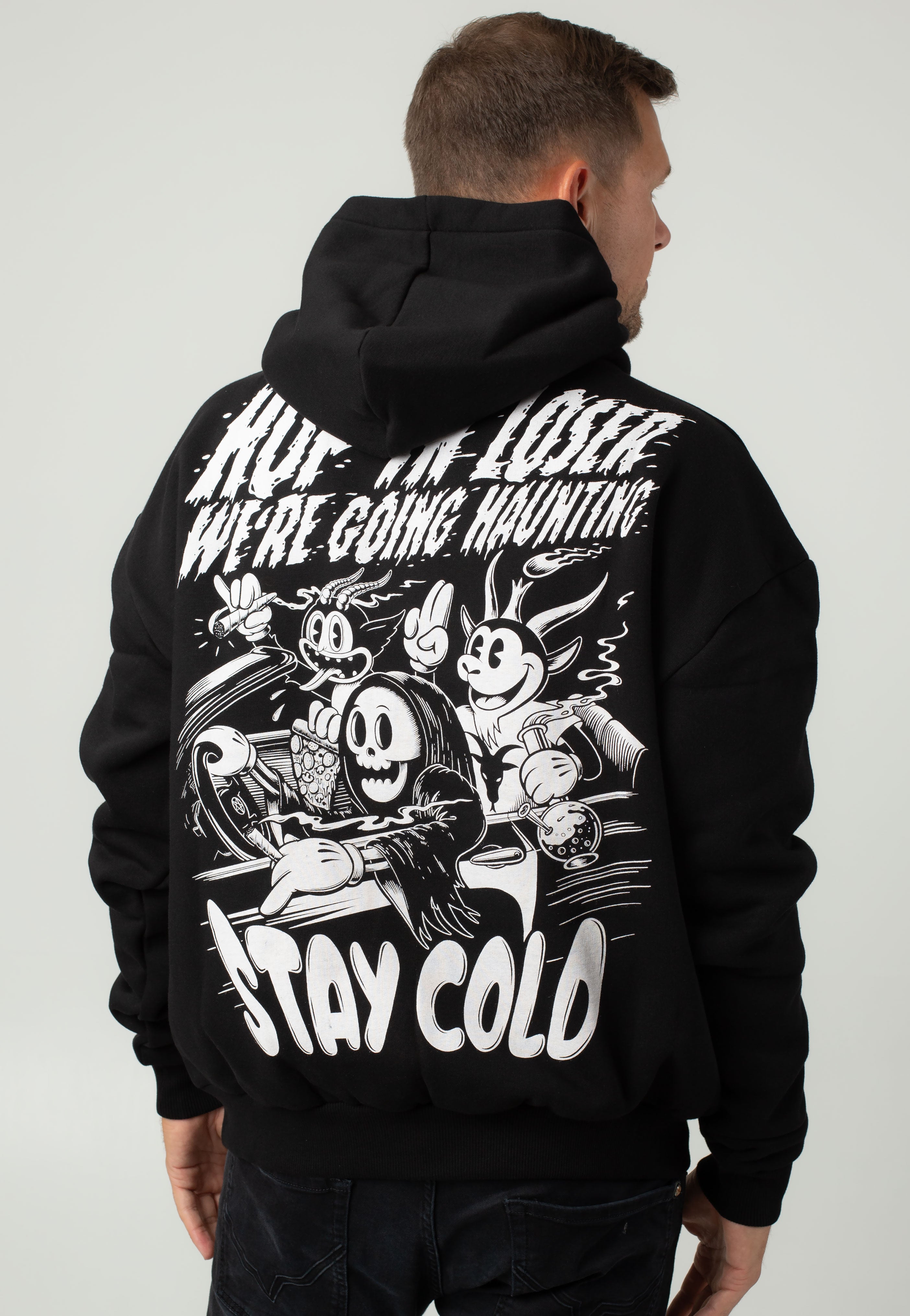 Stay Cold Apparel - Haunt Trip Oversized Black - Hoodie Clearance Shop