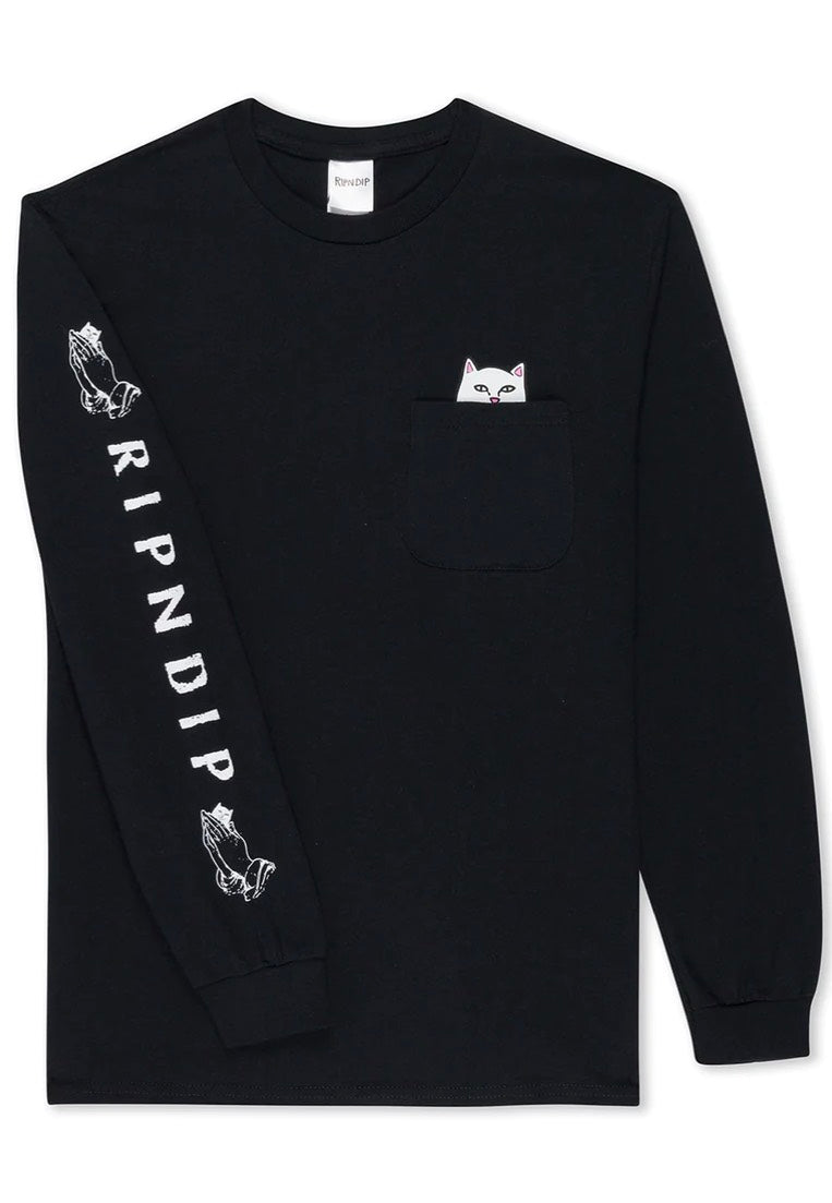 RIPNDIP - Lord Nermal Pocket Black - Longsleeve Cheap Sale Excellent