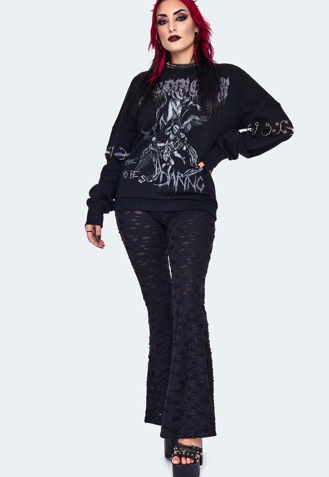 Jawbreaker - Oversized Printed Black - Sweater Clearance Wide Range Of