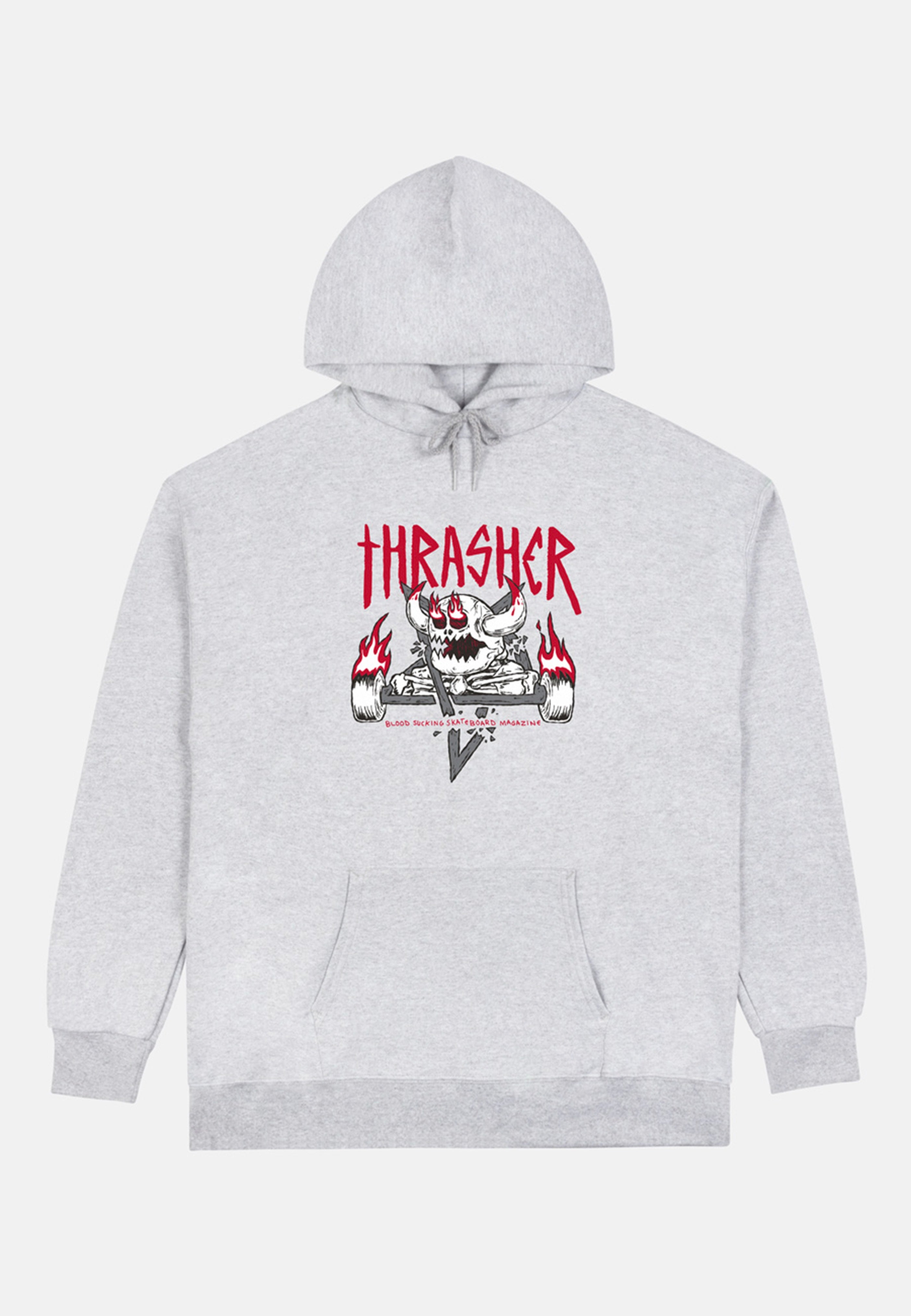 Thrasher x Toy Machine - Monster Gram Ash Grey - Hoodie Outlet Manchester Great Sale