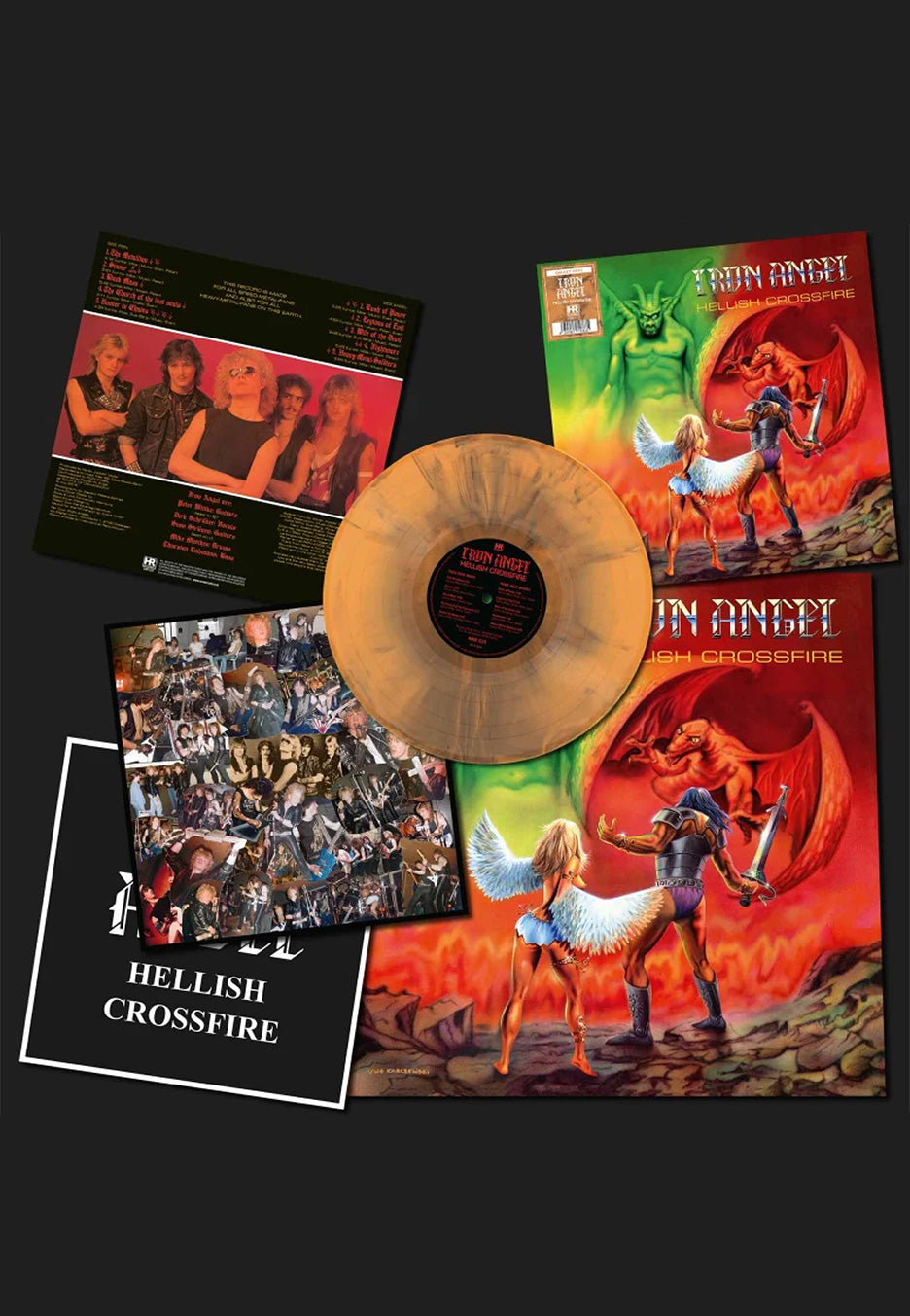 Iron Angel - Hellish Crossfire Ltd. Orange/Black - Colored Vinyl In China Cheap Pice