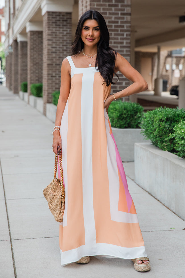 Hold You To It Colorblock Maxi Dress Outlet Choice