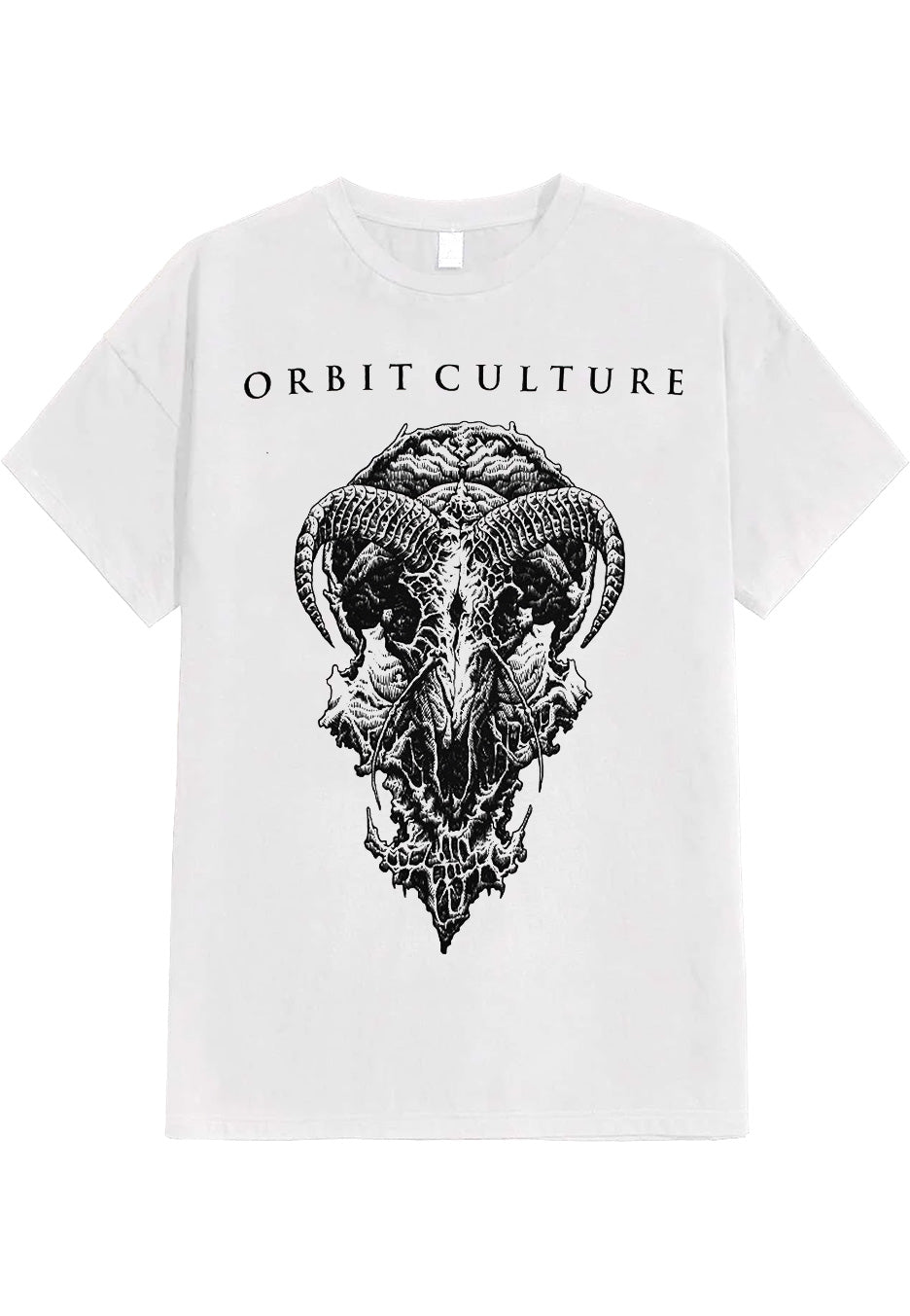 Orbit Culture - Goat Skull White - T-Shirt Free Shipping Low Pice