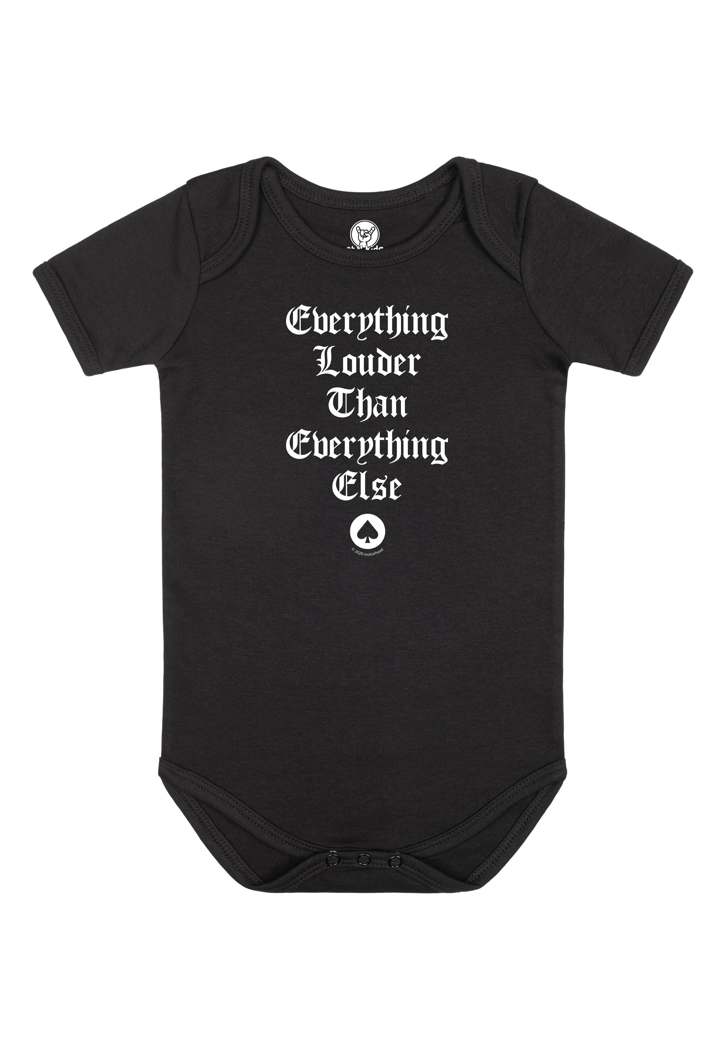 Motrhead - Everything Louder… Babygrow Black/White - Bodysuit New Styles For Sale