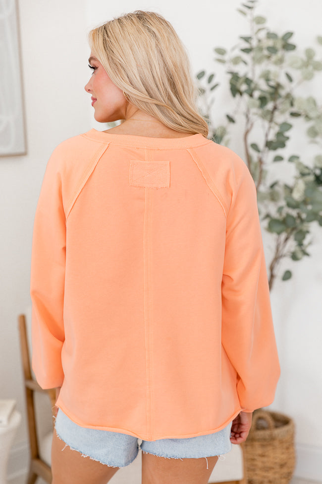 Friday Evening Orange Knit Long Sleeve Top For Cheap Sale Online