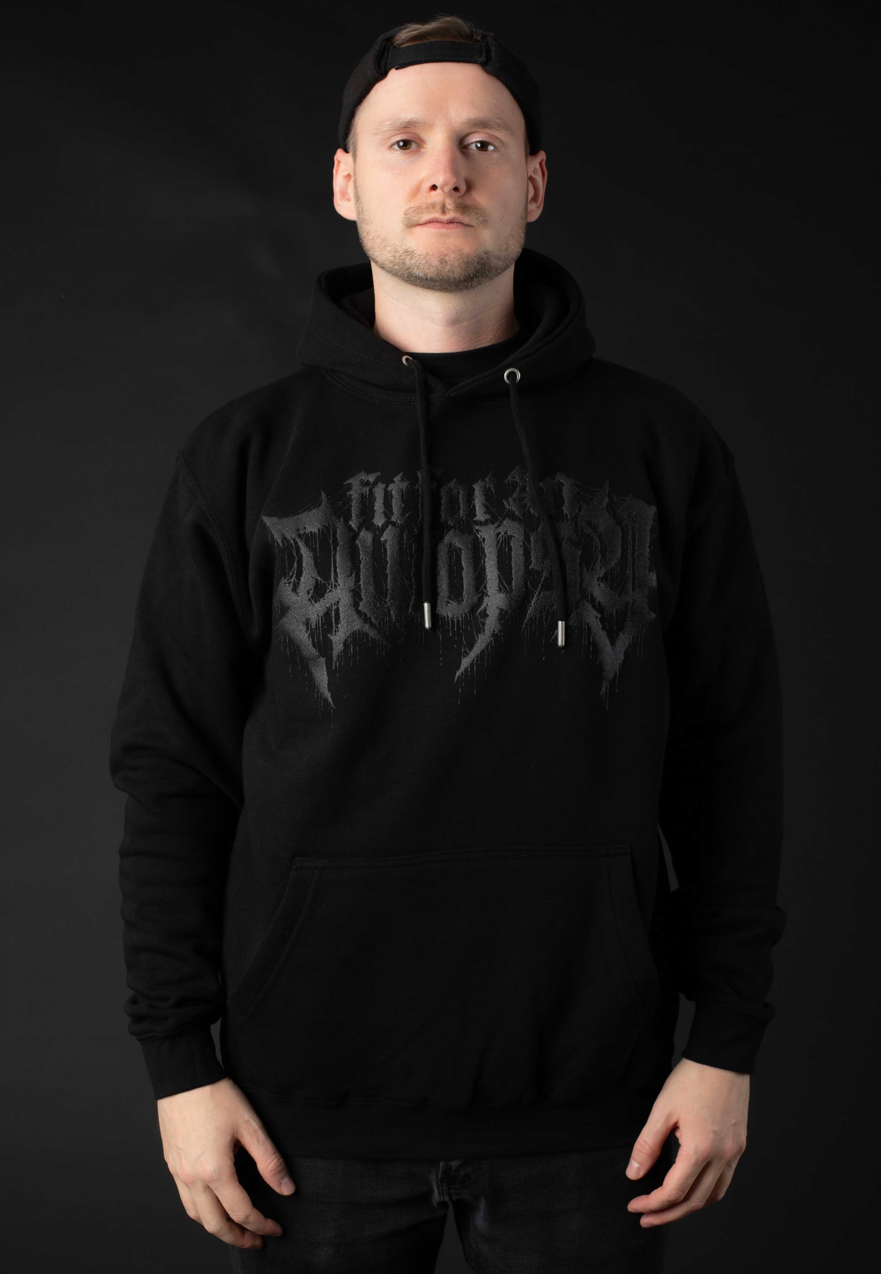 Fit For An Autopsy - Logo Limited Black On Black - Hoodie Order Cheap Online