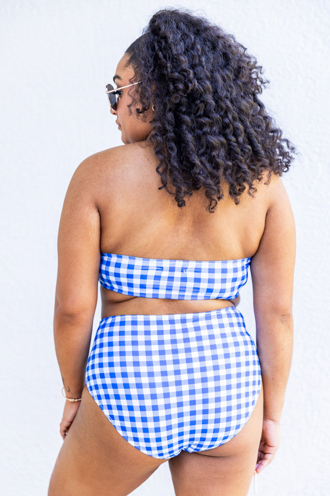 Won't You Be Mine Blue Gingham Bikini Bottoms FINAL SALE