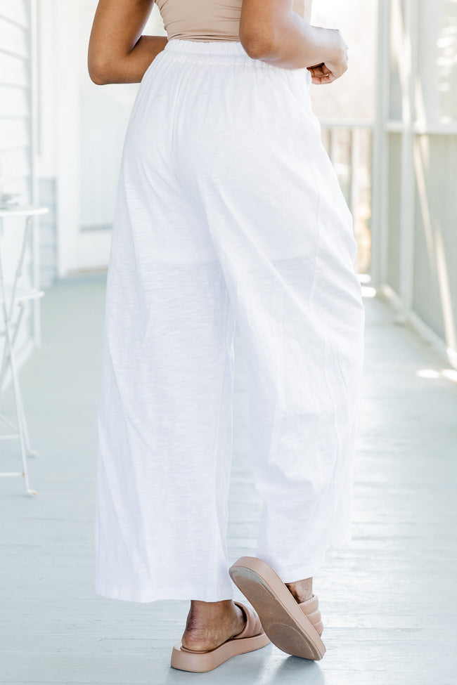 Island Breeze White Tie Waist Pants FINAL SALE Newest Cheap Online