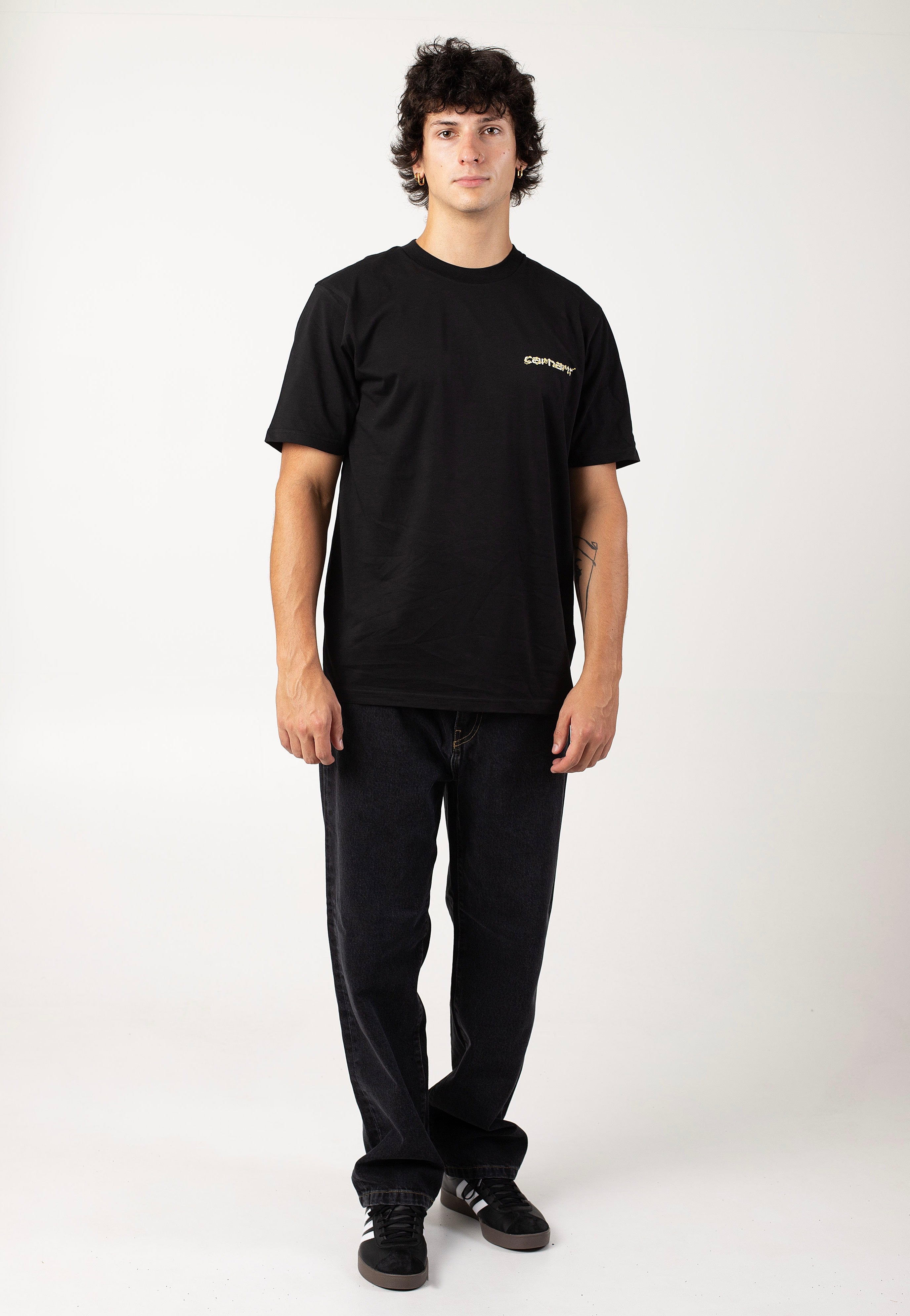 Carhartt WIP - Aaron Stone Washed Black - Jeans Geniue Stockist