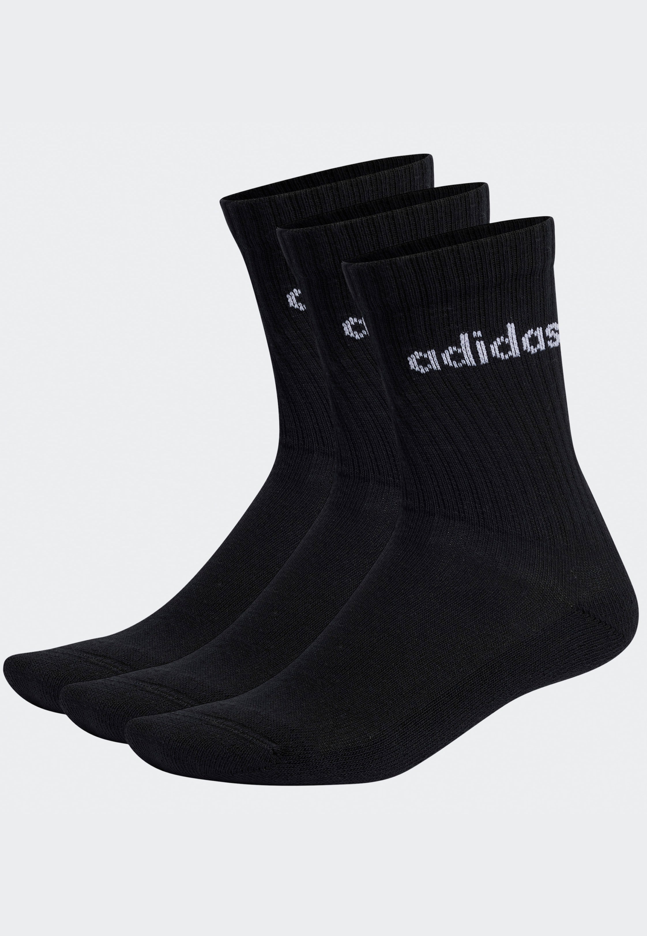 Adidas - C Lin Crew Pack Of 3 Black/White - Socks Best Place