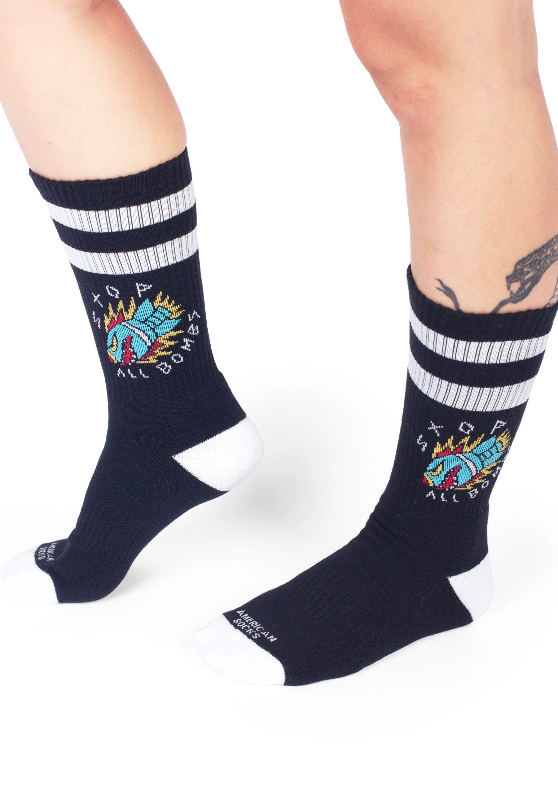 American Socks - Stop All Bombs Mid HighBlack - Socks Online Online High Quality