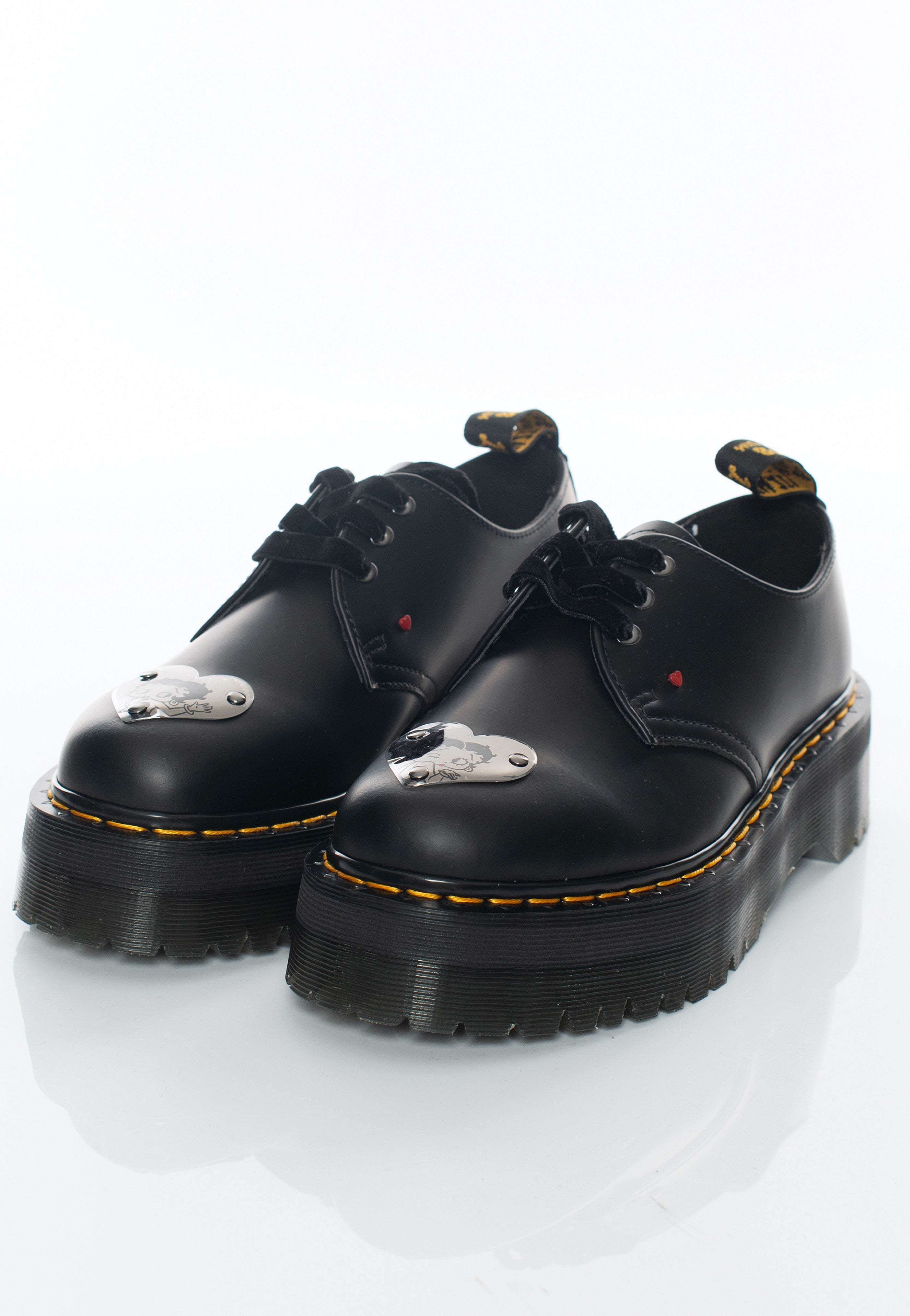 Dr. Martens x Betty Boop - 1461 Quad Black Smooth - Girl Shoes Outlet Classic