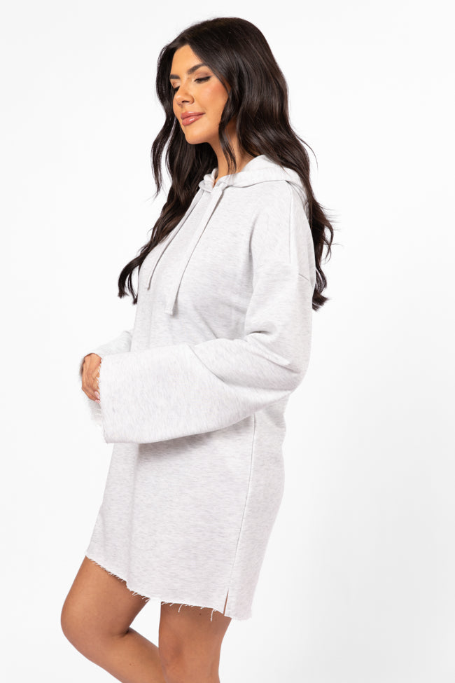 Keep On Heather Grey Hoodie Style Knit Dress SALE Online Cheap Pice