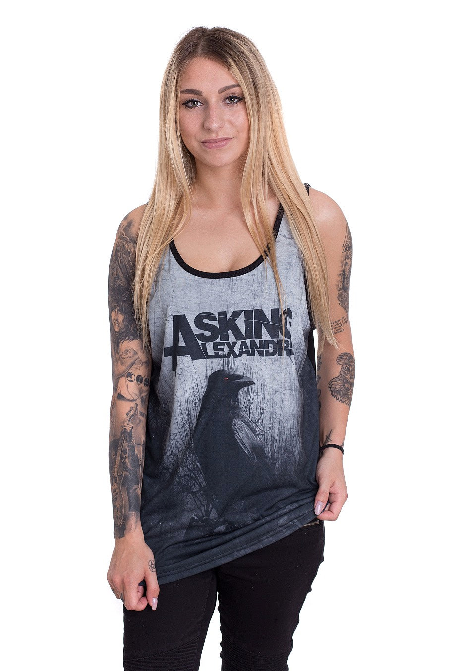 Asking Alexandria - Black Crow Allover - Tank Cheap Sale Footaction